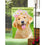 Golden Lab with Flower Crown Lustre Garden Flag - Sports Gifts, Sports Memorabilia, Sports Collectibles, Fan Shop