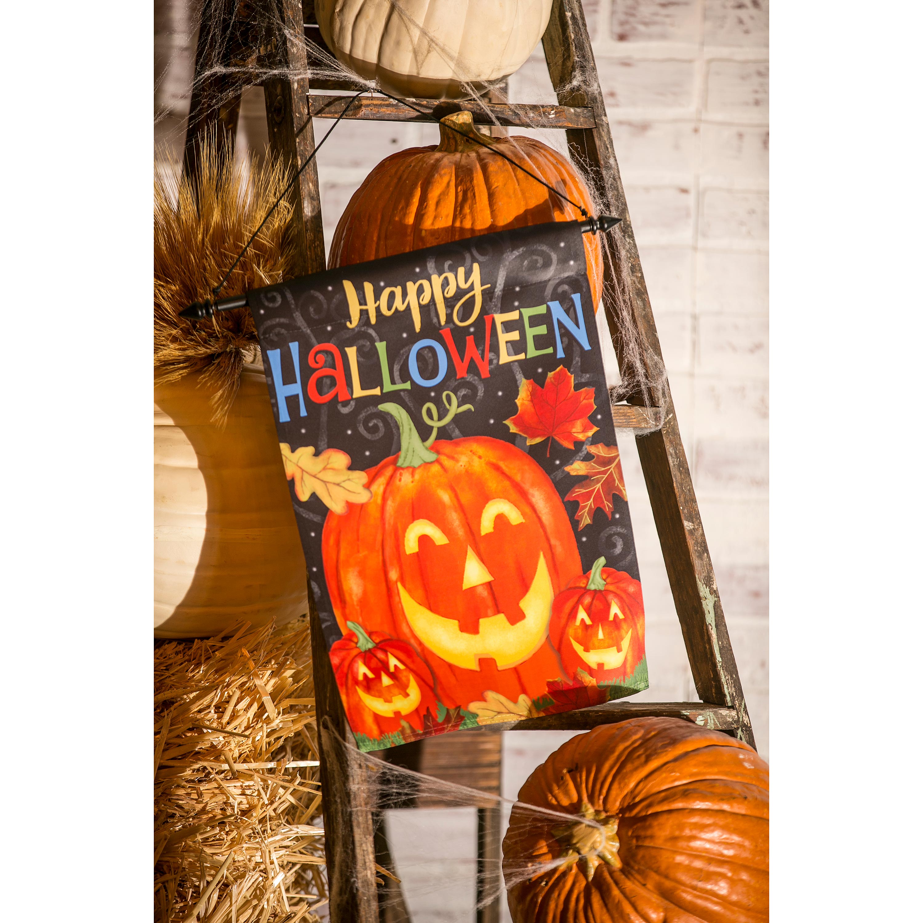 Haunted Halloween Garden Suede Flag - Sports Collectibles, Sports Memorabilia, Sports Fan Shop, Sports Gifts