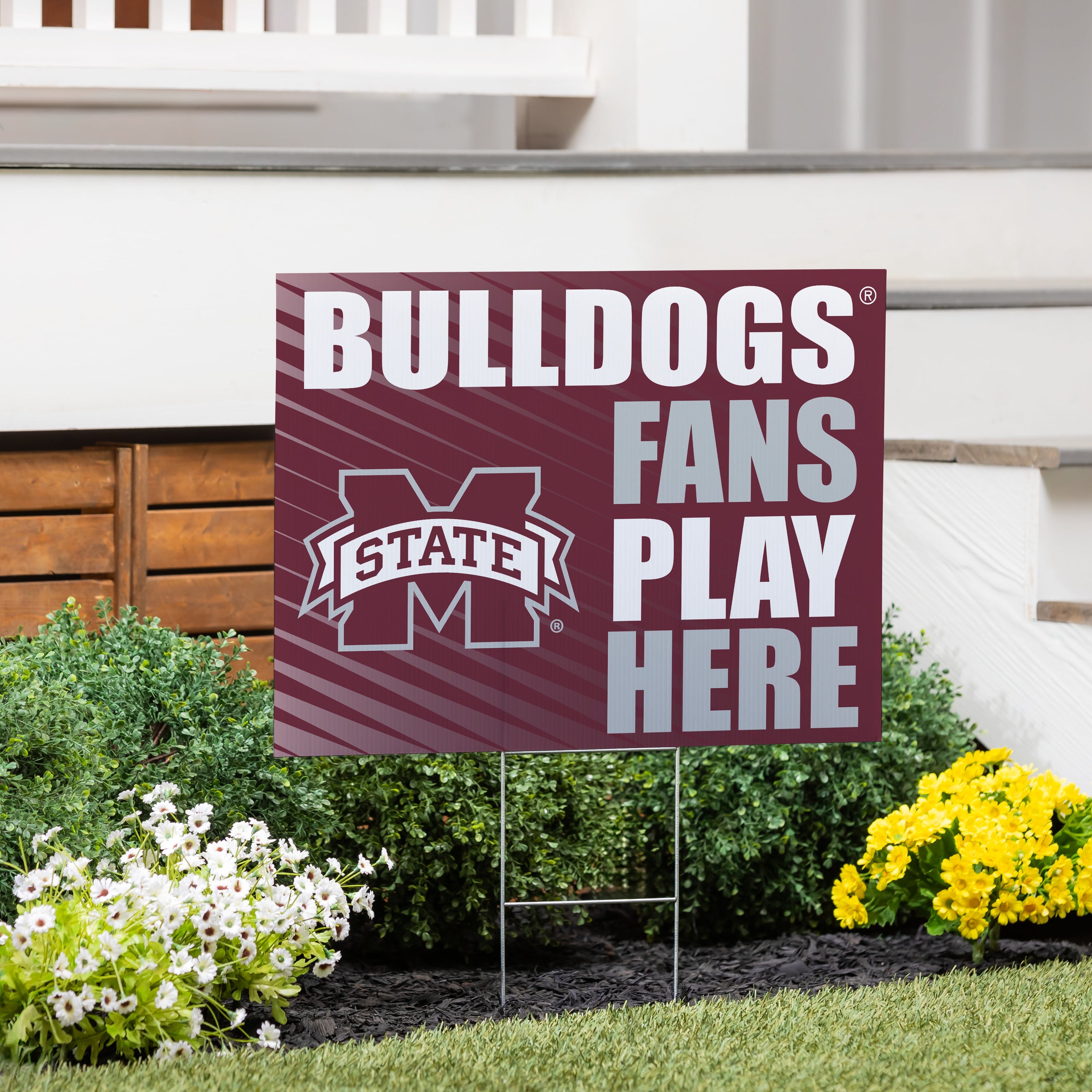 Mississippi State University Coroplast Yard Sign "Fans Play Here" - Sports Collectibles, Sports Memorabilia, Sports Fan Shop, Sports Gifts