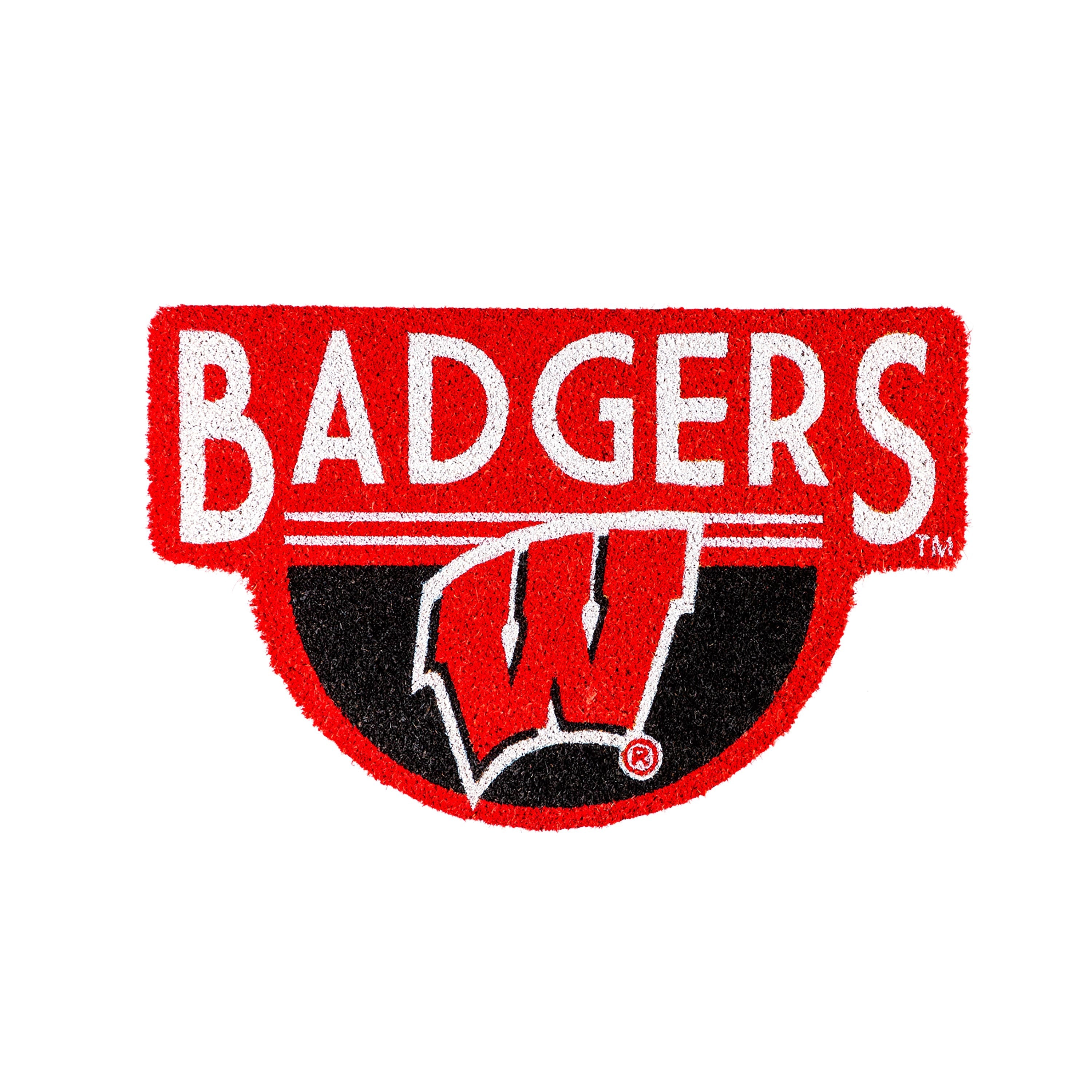 NCAA Team Shaped Coir Door Mat, Wisconsin Badgers - Sports Collectibles, Sports Memorabilia, Sports Fan Shop, Sports Gifts