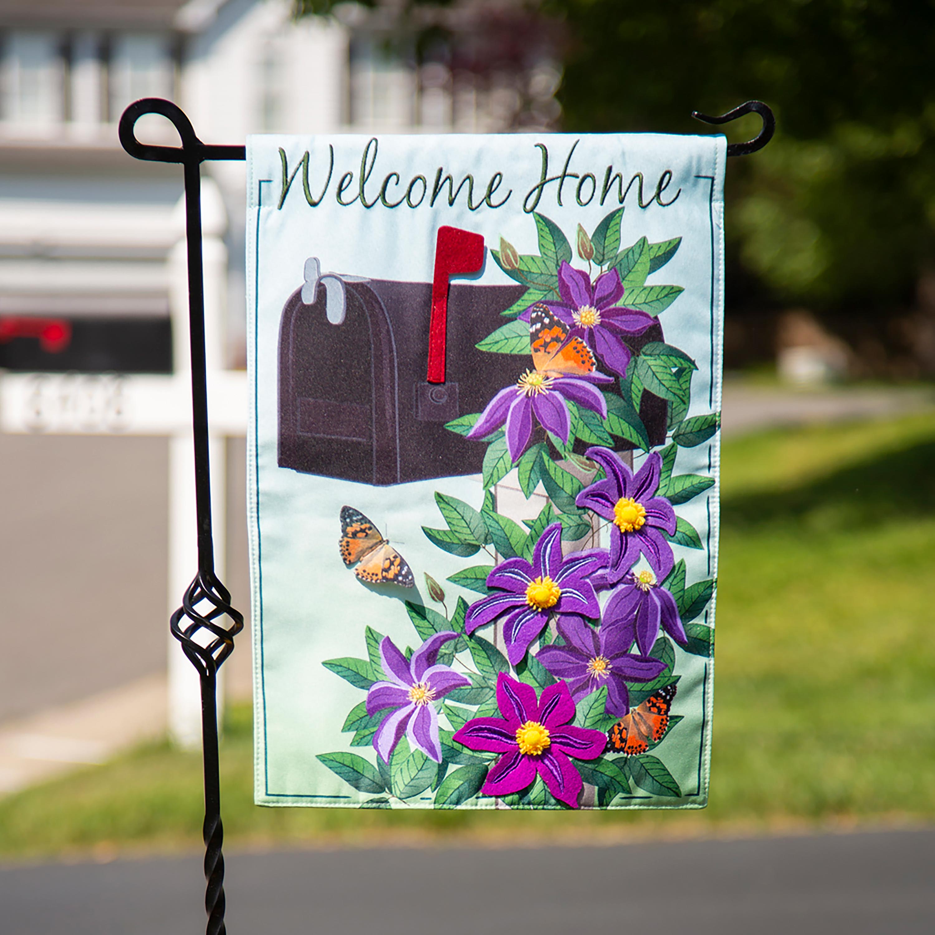 Home Clematis Mailbox Garden Linen Flag - Sports Collectibles, Sports Memorabilia, Sports Fan Shop, Sports Gifts