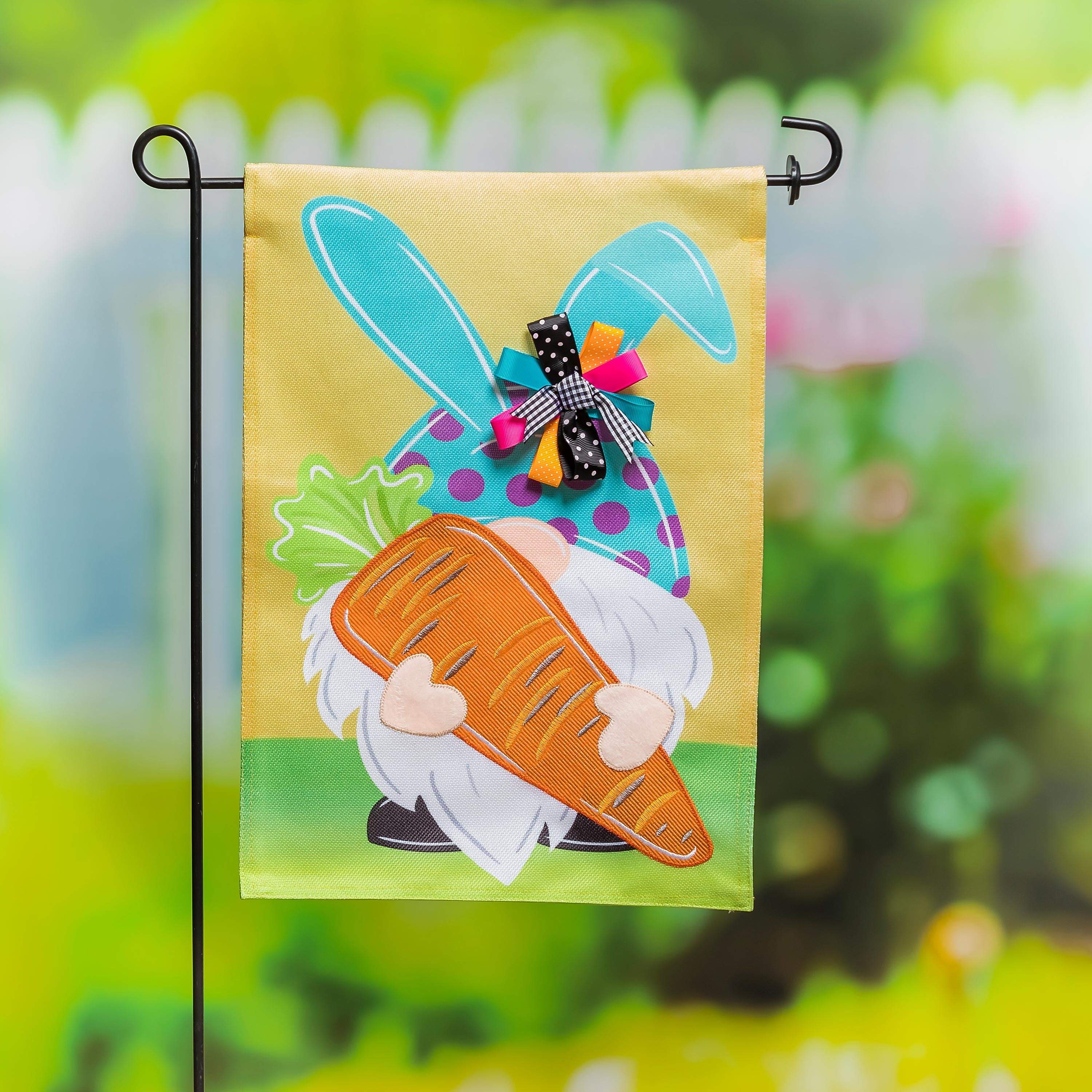 Gnome Bunny Garden Burlap Flag - Sports Collectibles, Sports Memorabilia, Sports Fan Shop, Sports Gifts