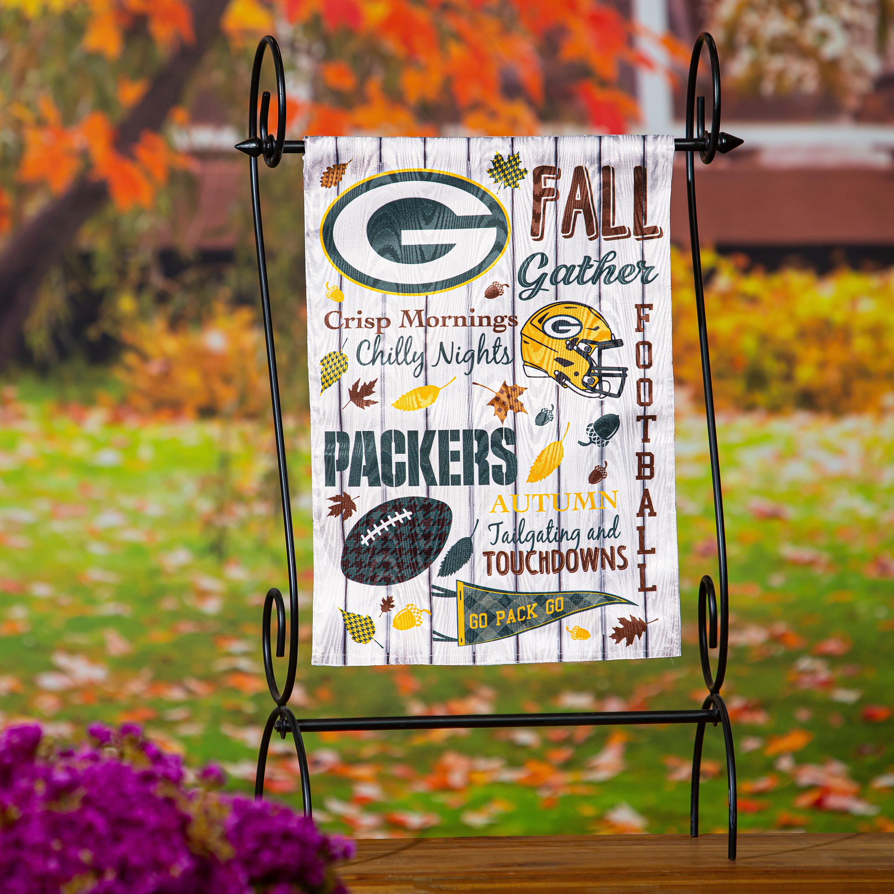 Green Bay Packers, Moire Flag, GDN, Fall Seasonal - Sports Collectibles, Sports Memorabilia, Sports Fan Shop, Sports Gifts