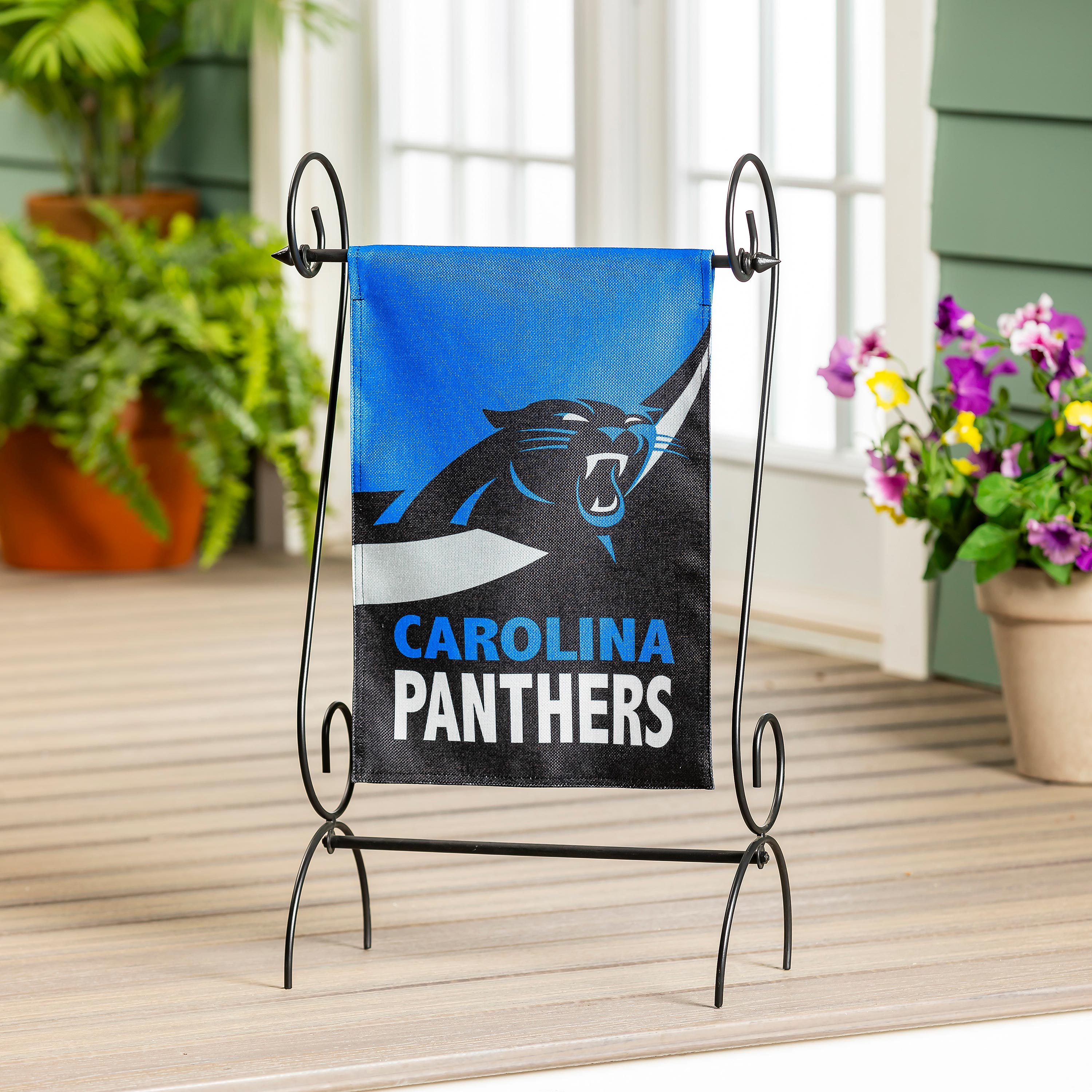 Carolina Panthers Burlap Flag GDN Size - Sports Gifts, Sports Memorabilia, Sports Collectibles, Fan Shop