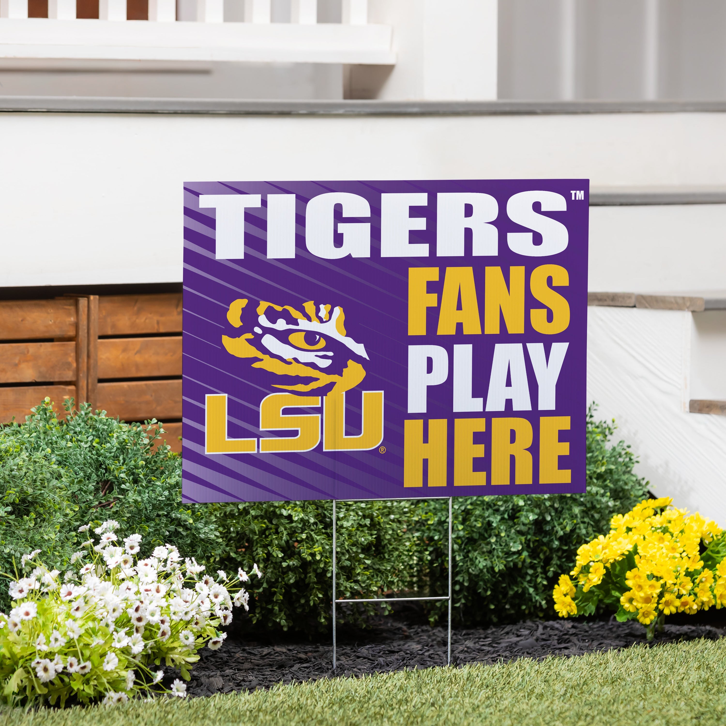 Louisiana State University Coroplast Yard Sign "Fans Play Here" - Sports Collectibles, Sports Memorabilia, Sports Fan Shop, Sports Gifts