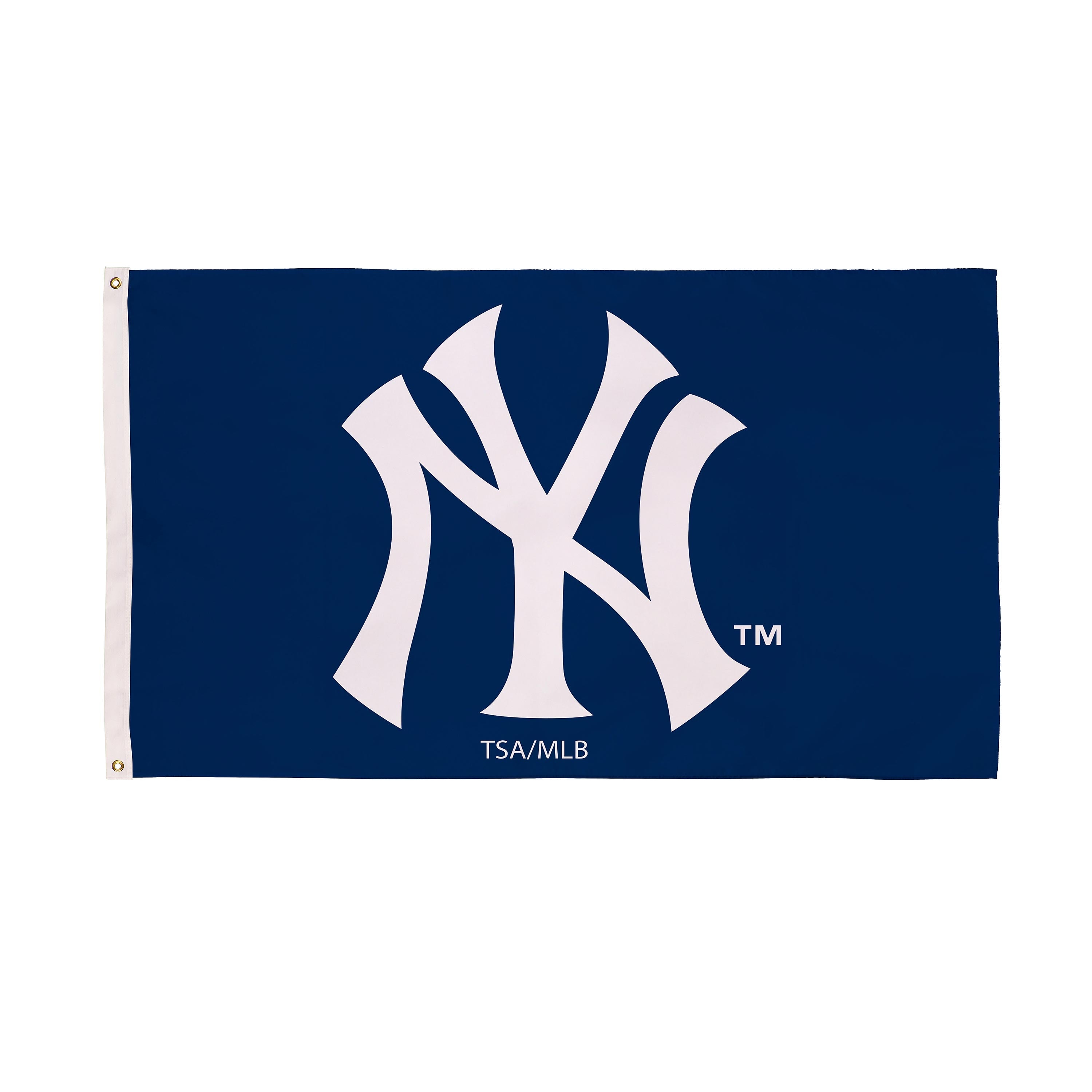 NY Yankees Single Sided Flag w/ 2 Grommets, 3'x5' - Sports Collectibles, Sports Memorabilia, Sports Fan Shop, Sports Gifts