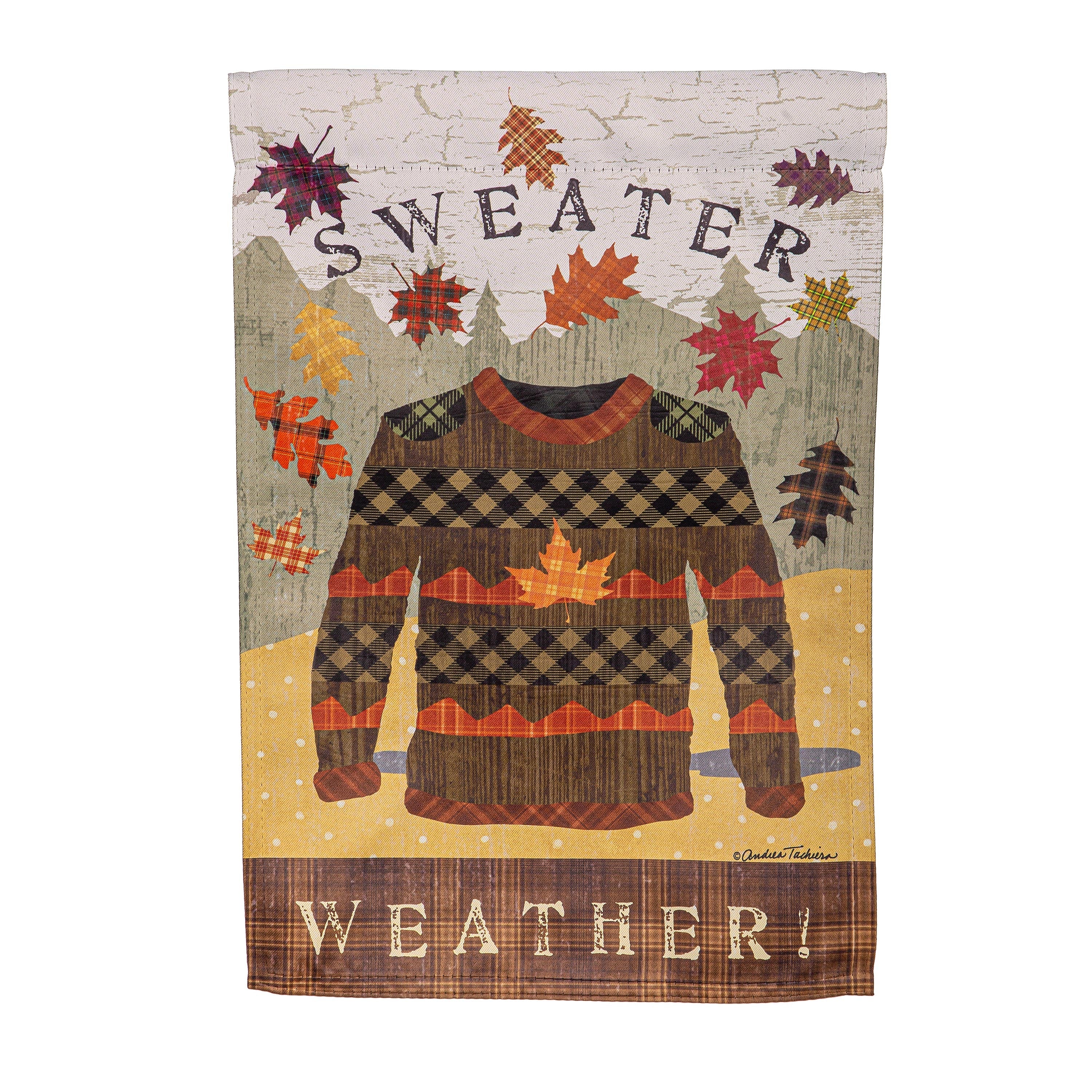 Sweater Weather Suede Garden Flag - Sports Gifts, Sports Memorabilia, Sports Collectibles, Fan Shop