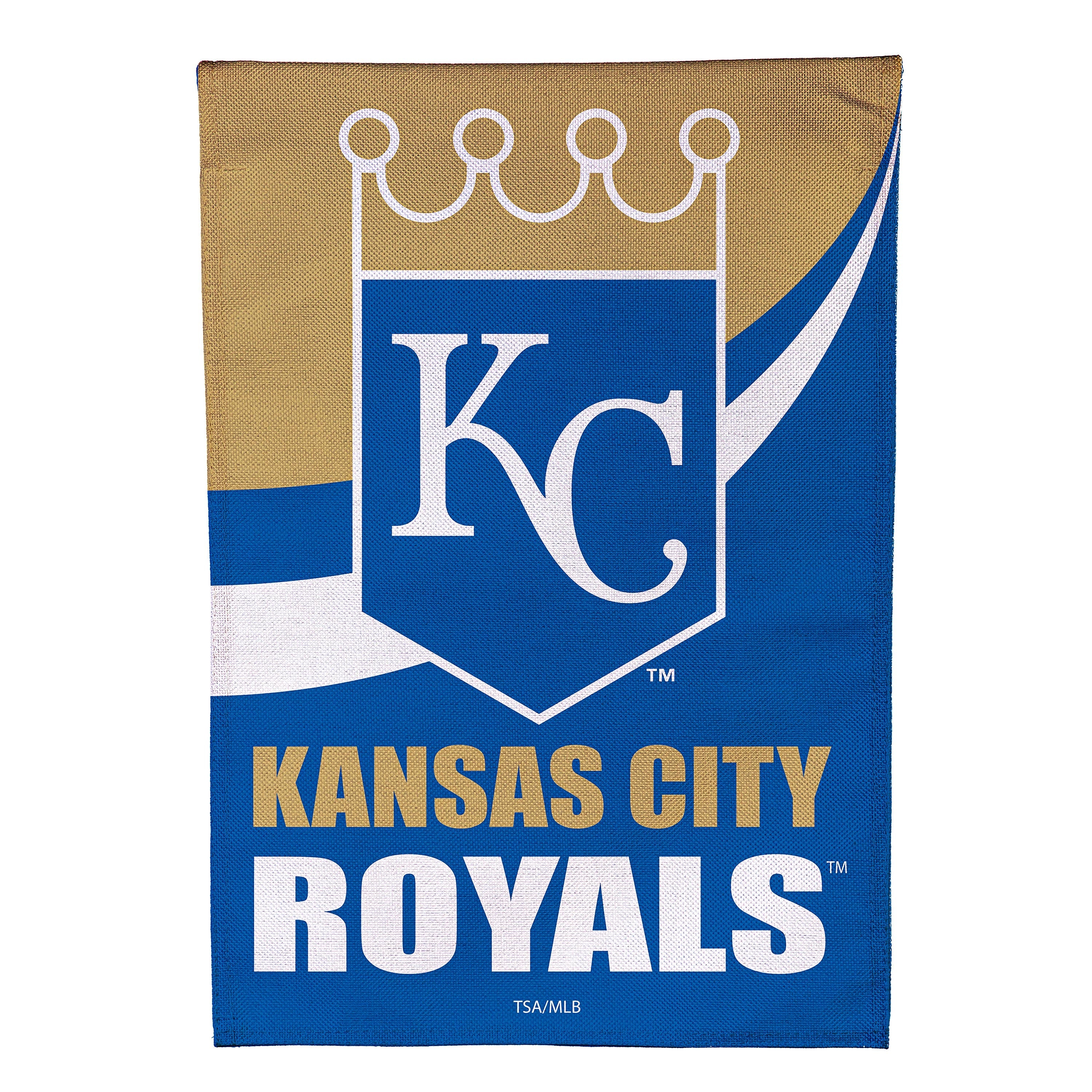 Kansas City Royals Burlap House Flag - Sports Collectibles, Sports Memorabilia, Sports Fan Shop, Sports Gifts