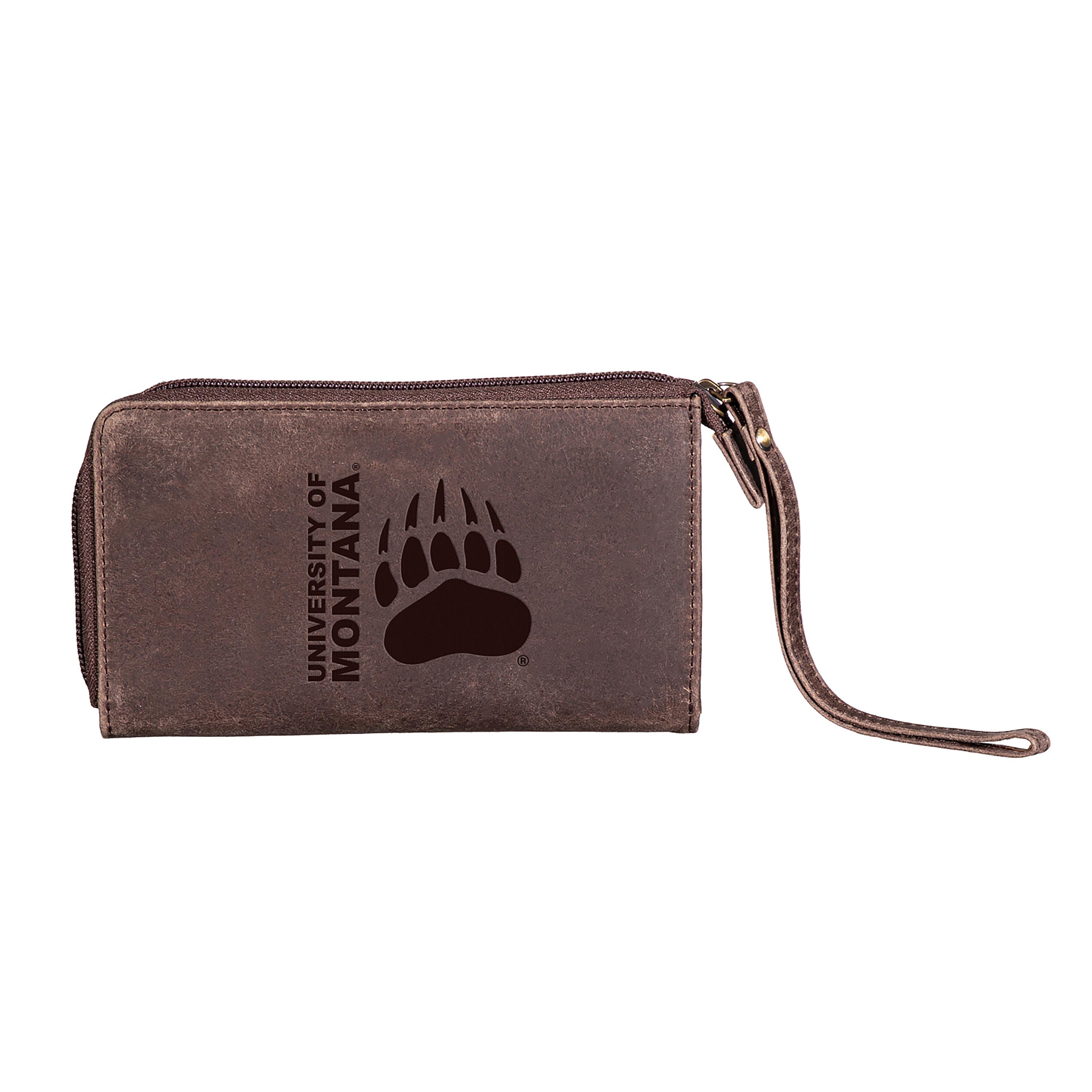 Wristlet Wallet, Brown, University of Montana - Sports Gifts, Sports Memorabilia, Sports Collectibles, Fan Shop