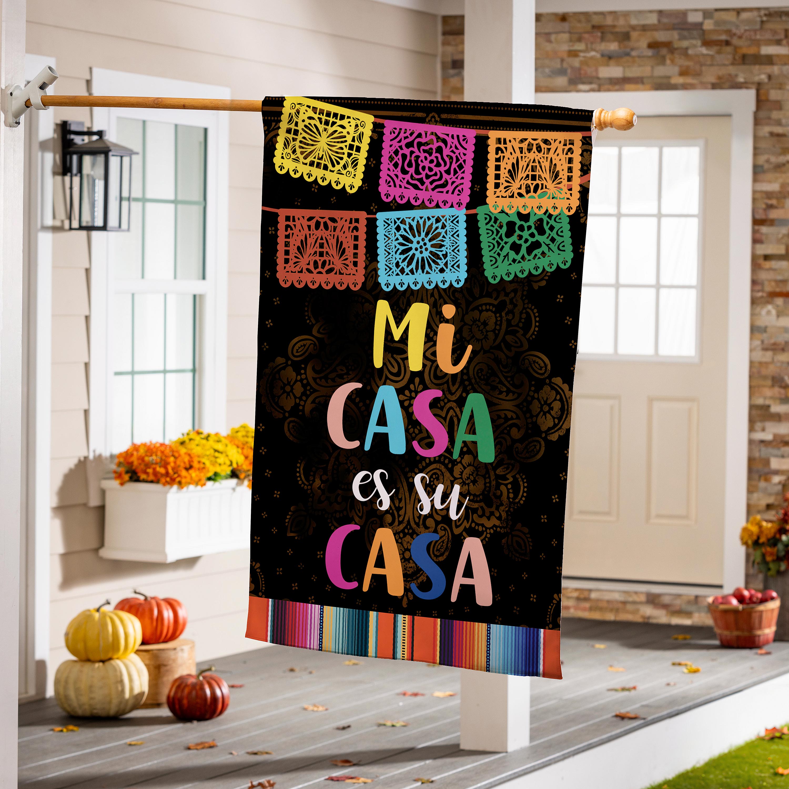 Mi Casa Es Su Casa Suede House Flag - Sports Collectibles, Sports Memorabilia, Sports Fan Shop, Sports Gifts