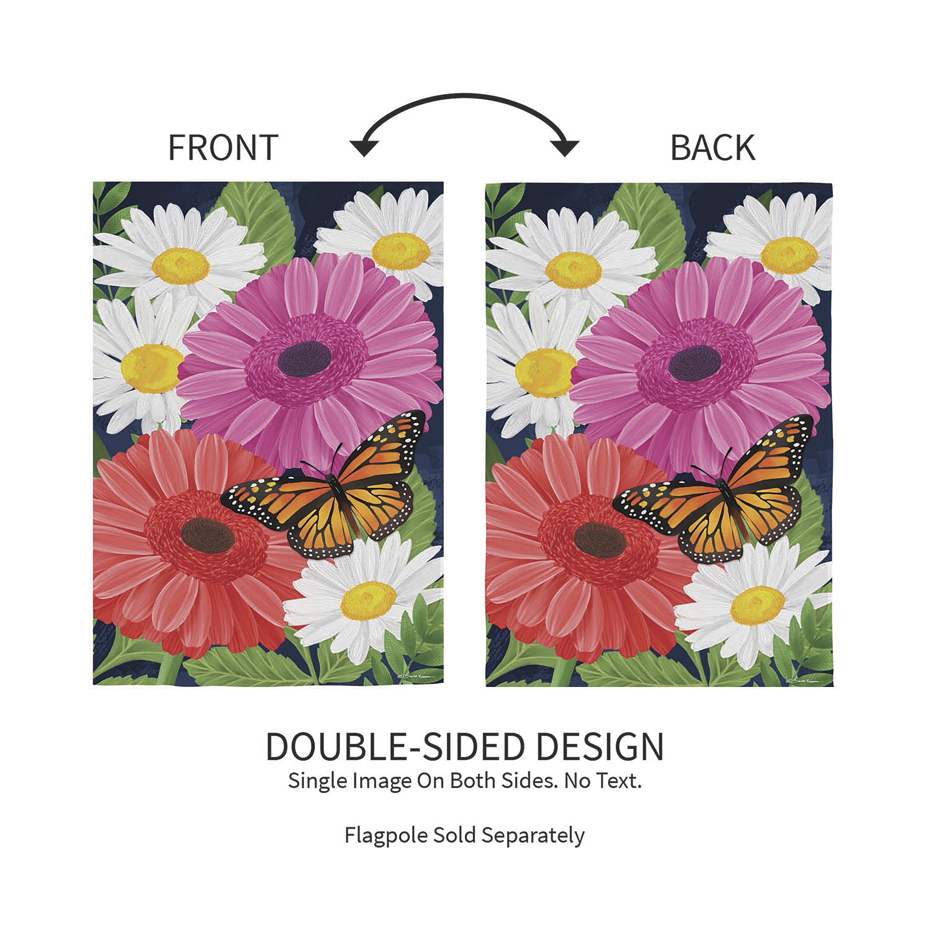 Gerbera Daisy Burlap Garden Flag - Sports Collectibles, Sports Memorabilia, Sports Fan Shop, Sports Gifts