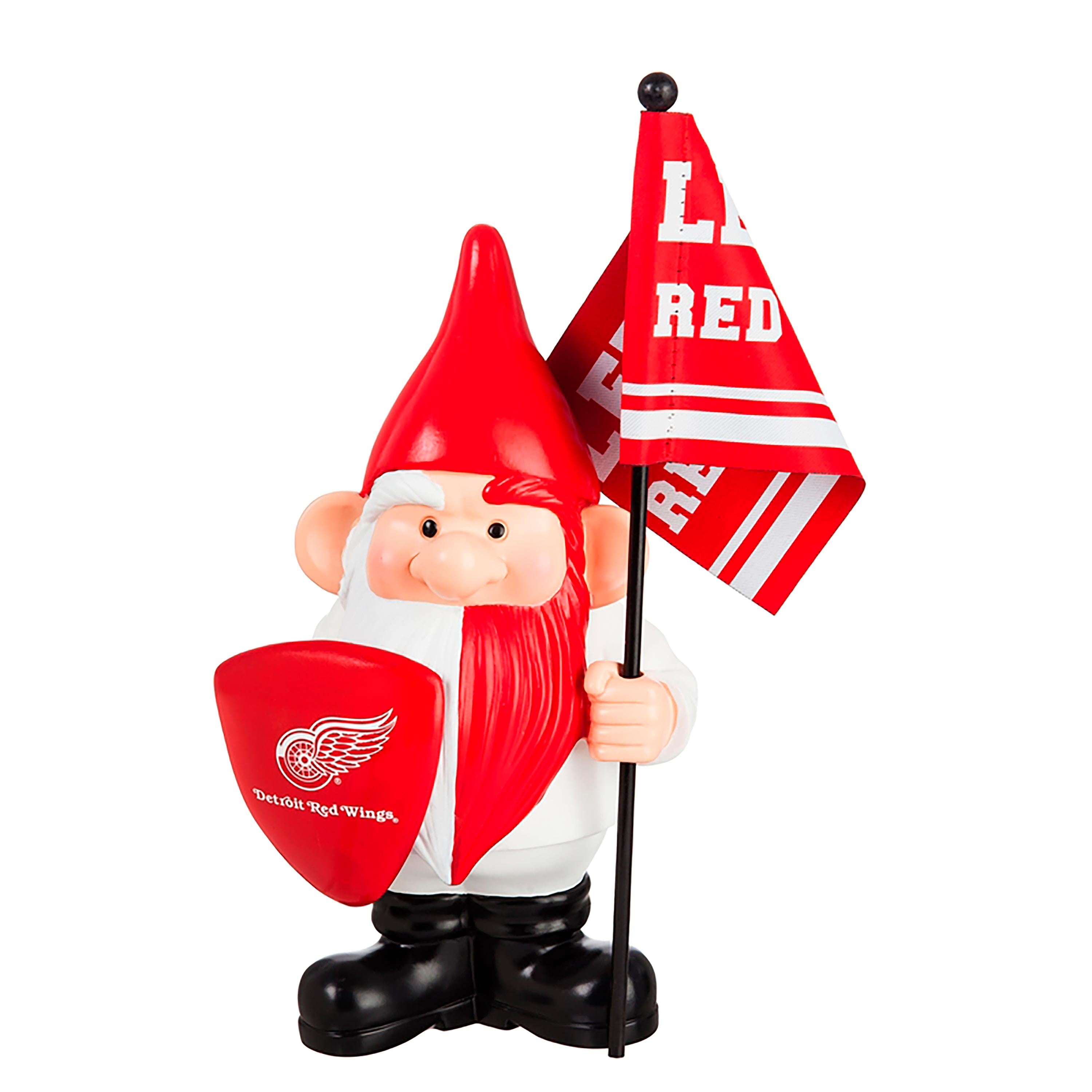 Detroit Red Wings, Flag Holder Gnome - Sports Collectibles, Sports Memorabilia, Sports Fan Shop, Sports Gifts