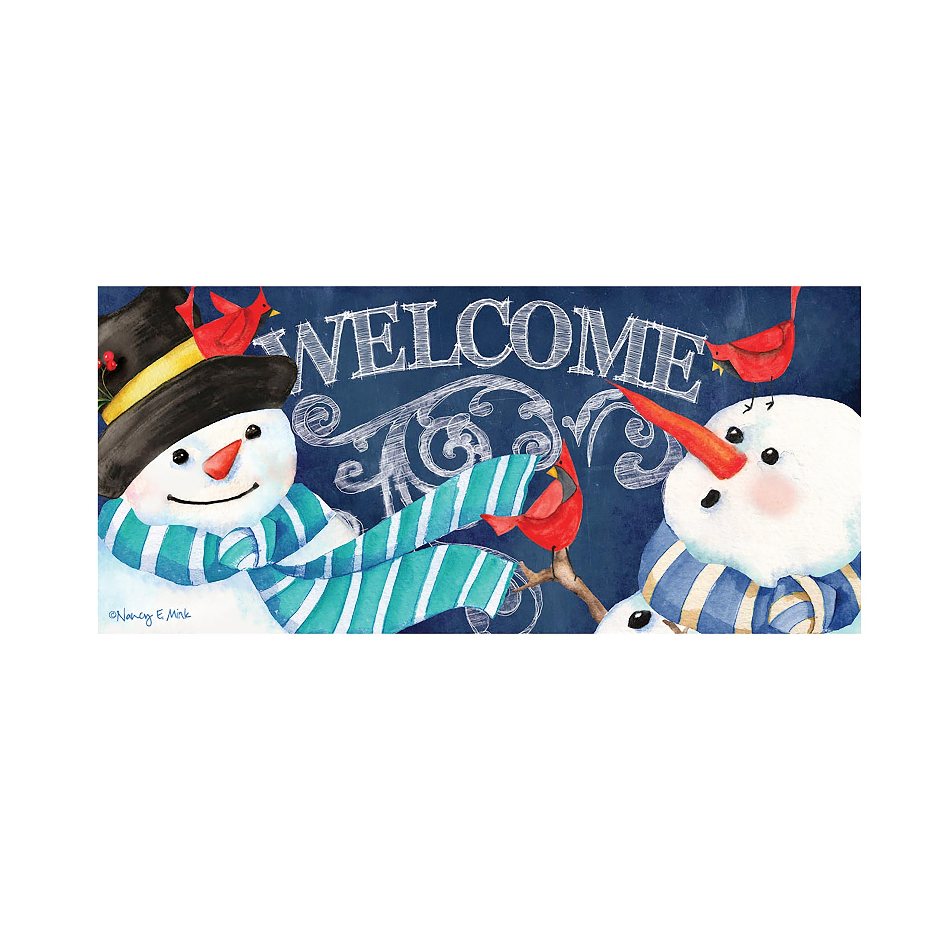 Snowman Welcome Garden Burlap Flag and Sassafras Mat Set (14B1152ECM+431152 ) - Sports Gifts, Sports Memorabilia, Sports Collectibles, Fan Shop