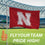 University of Nebraska Single Sided Estate Flag with 2 Grommets, 3'x5' - Sports Gifts, Sports Memorabilia, Sports Collectibles, Fan Shop