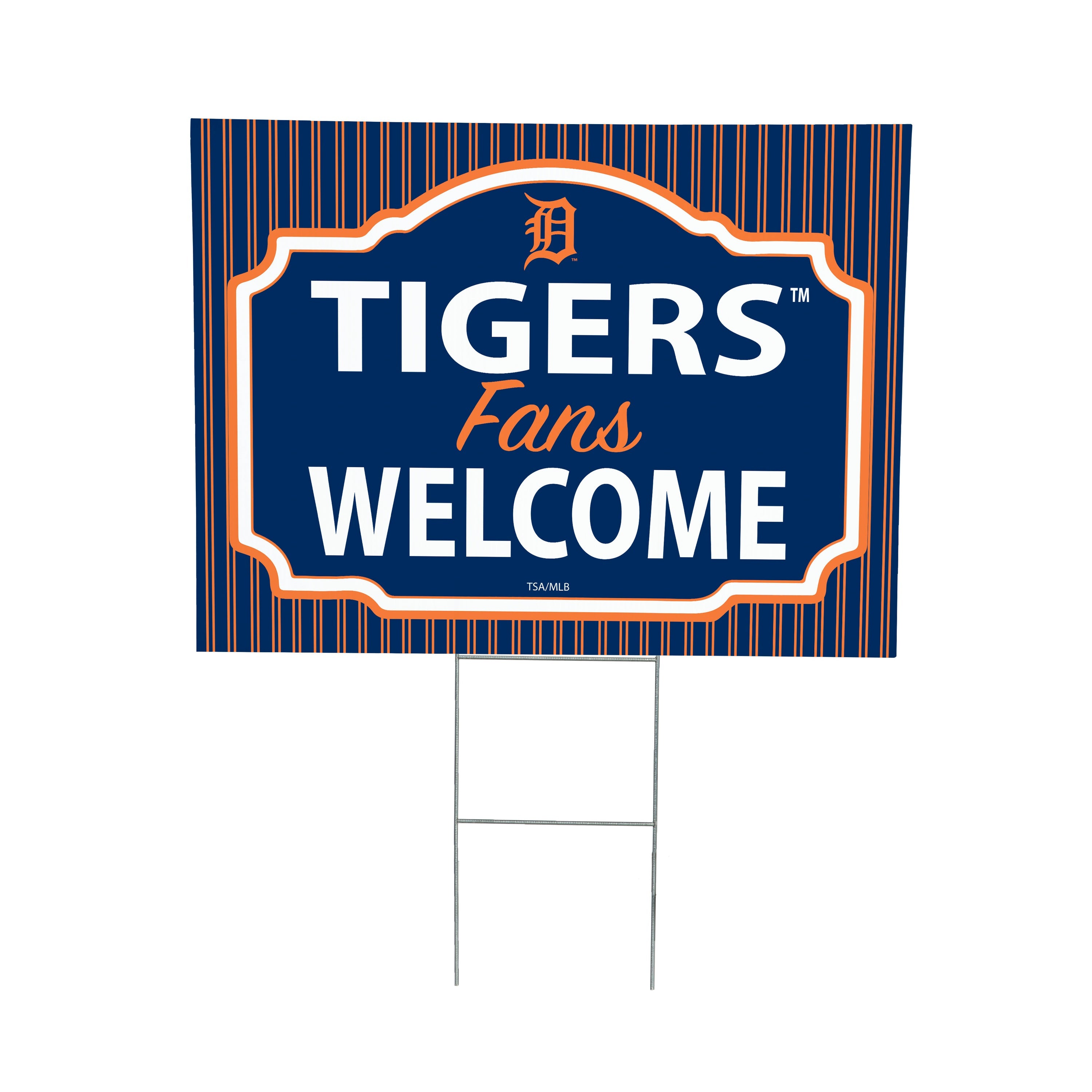 Detroit Tigers Coroplast Yard Sign, "Fans Welcome" - Sports Collectibles, Sports Memorabilia, Sports Fan Shop, Sports Gifts