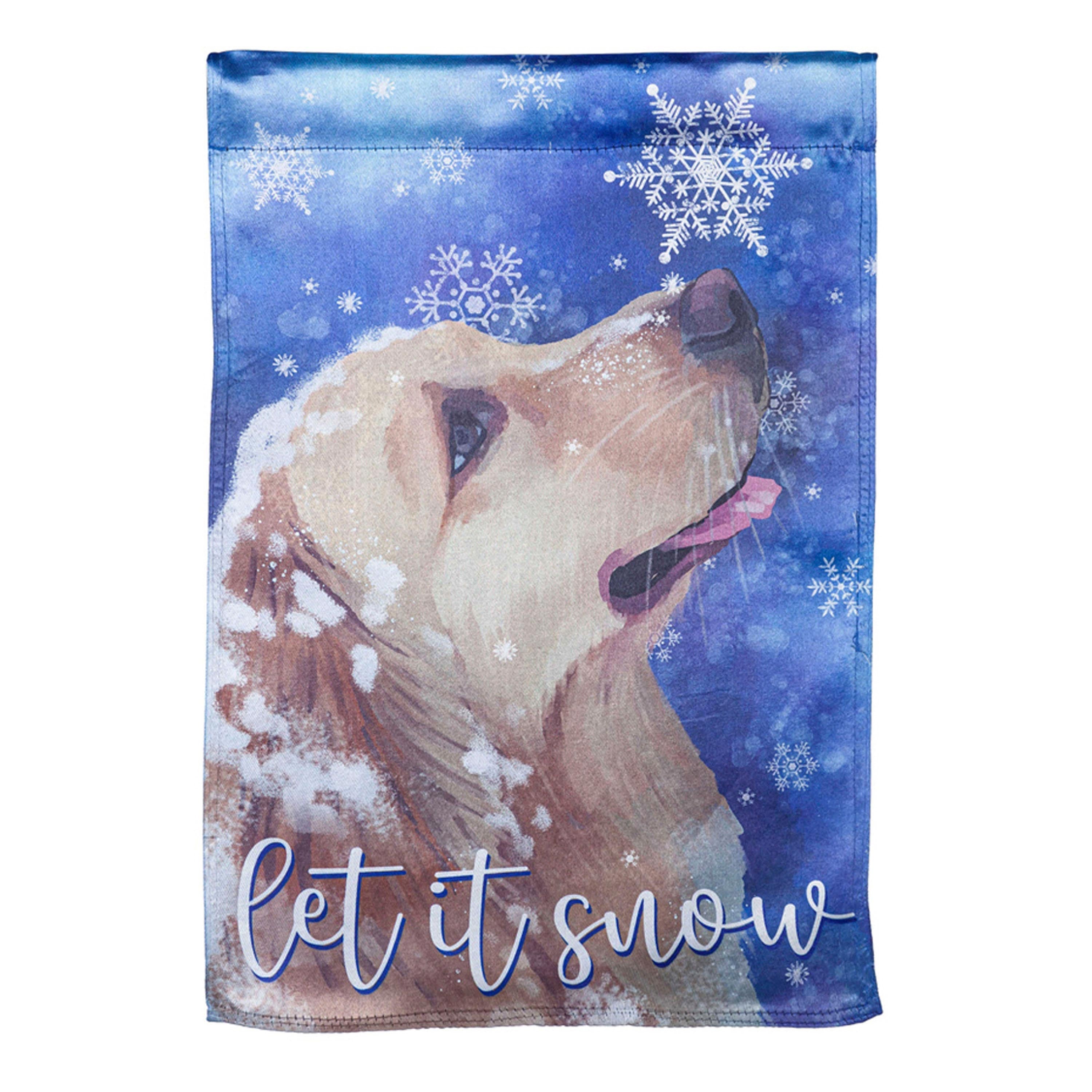 Let it Snow Lustre House Flag - Sports Collectibles, Sports Memorabilia, Sports Fan Shop, Sports Gifts