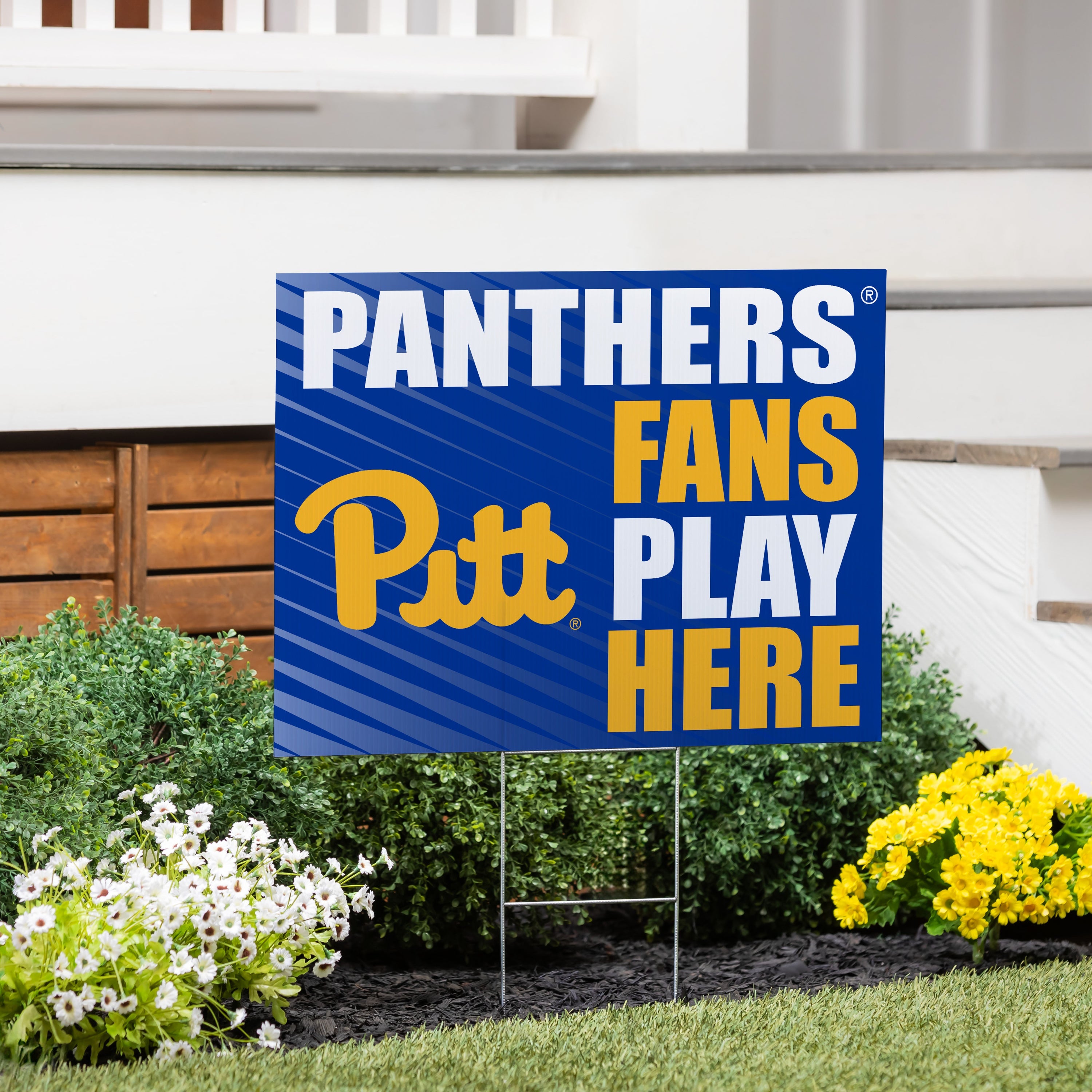 University of Pittsburgh Coroplast Yard Sign "Fans Play Here" - Sports Collectibles, Sports Memorabilia, Sports Fan Shop, Sports Gifts