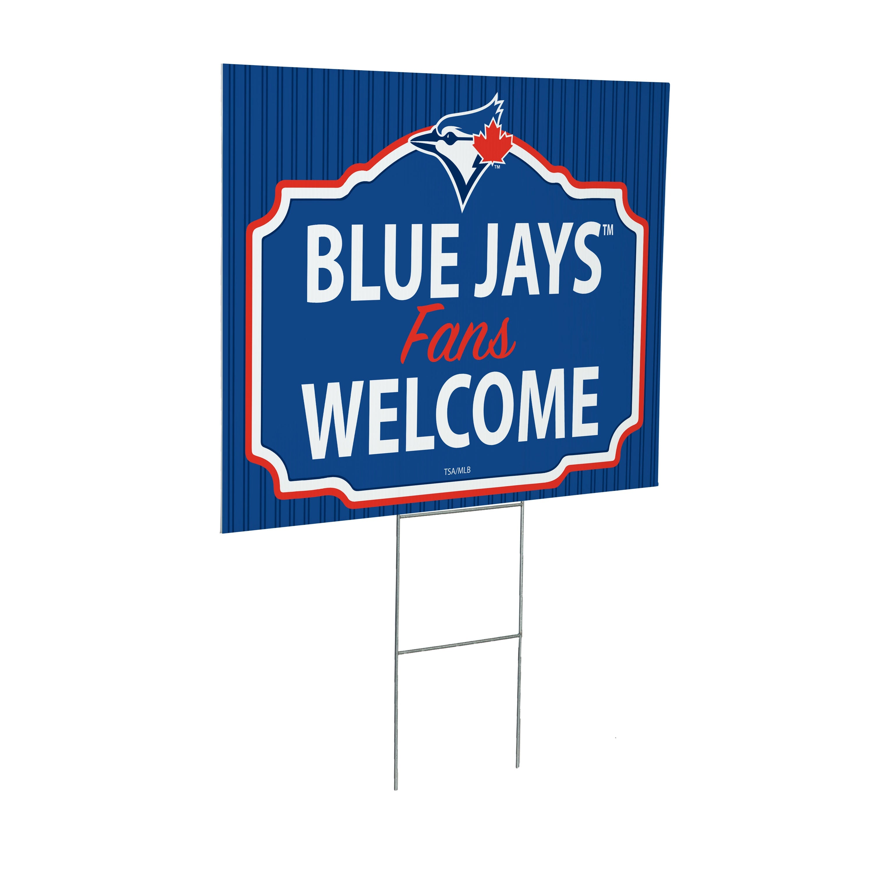 Toronto Blue Jays Coroplast Yard Sign, "Fans Welcome" - Sports Collectibles, Sports Memorabilia, Sports Fan Shop, Sports Gifts