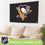 Pittsburgh Penguins Single Sided Estate Flag with 2 Grommets, 3'x5' - Sports Gifts, Sports Memorabilia, Sports Collectibles, Fan Shop