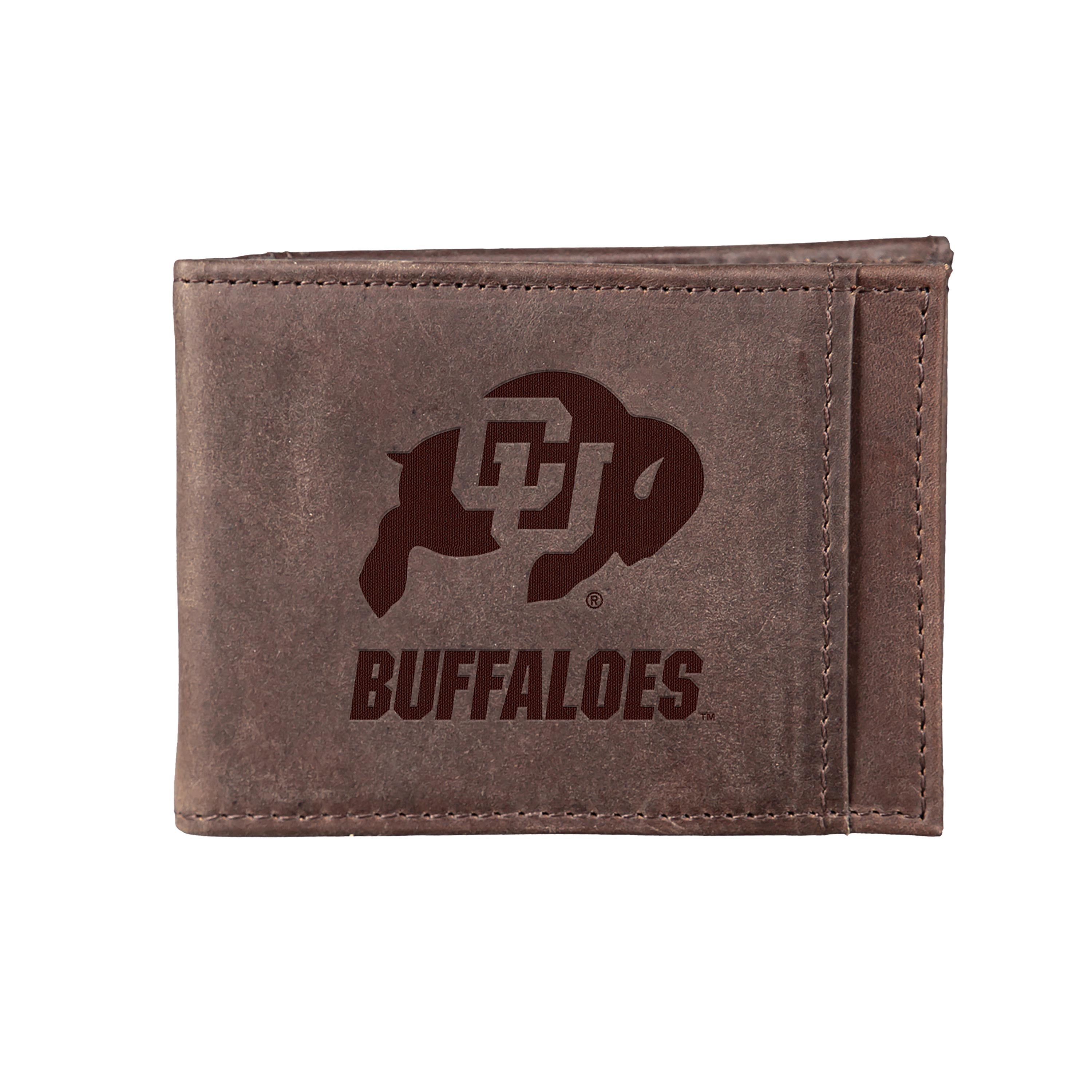 Slim Card Holder with RFID Blocking, University of Colorado, Brown - Sports Collectibles, Sports Memorabilia, Sports Fan Shop, Sports Gifts