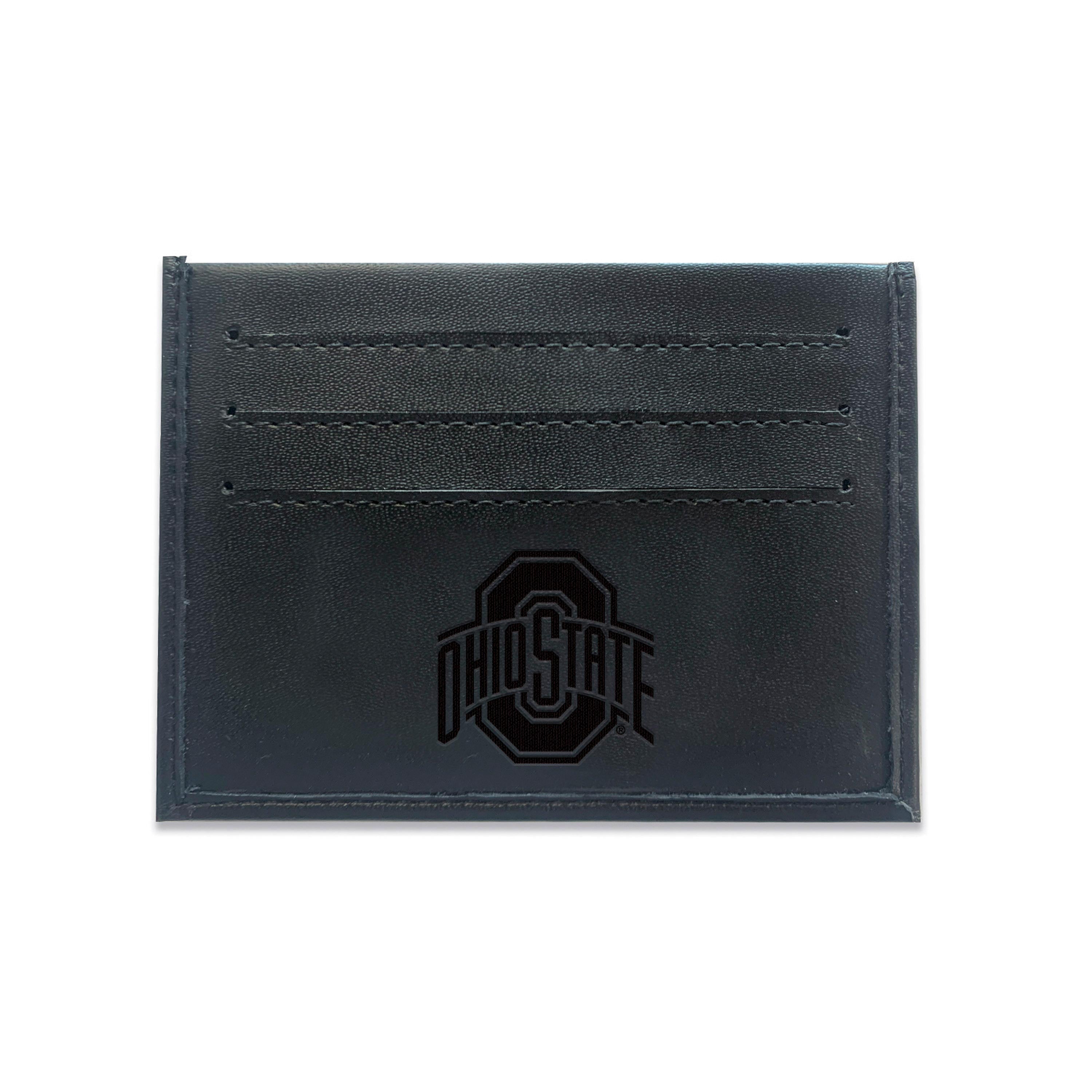 Front Pocket Wallet w/ RFID Blocking, Ohio State University, Black - Sports Gifts, Sports Memorabilia, Sports Collectibles, Fan Shop