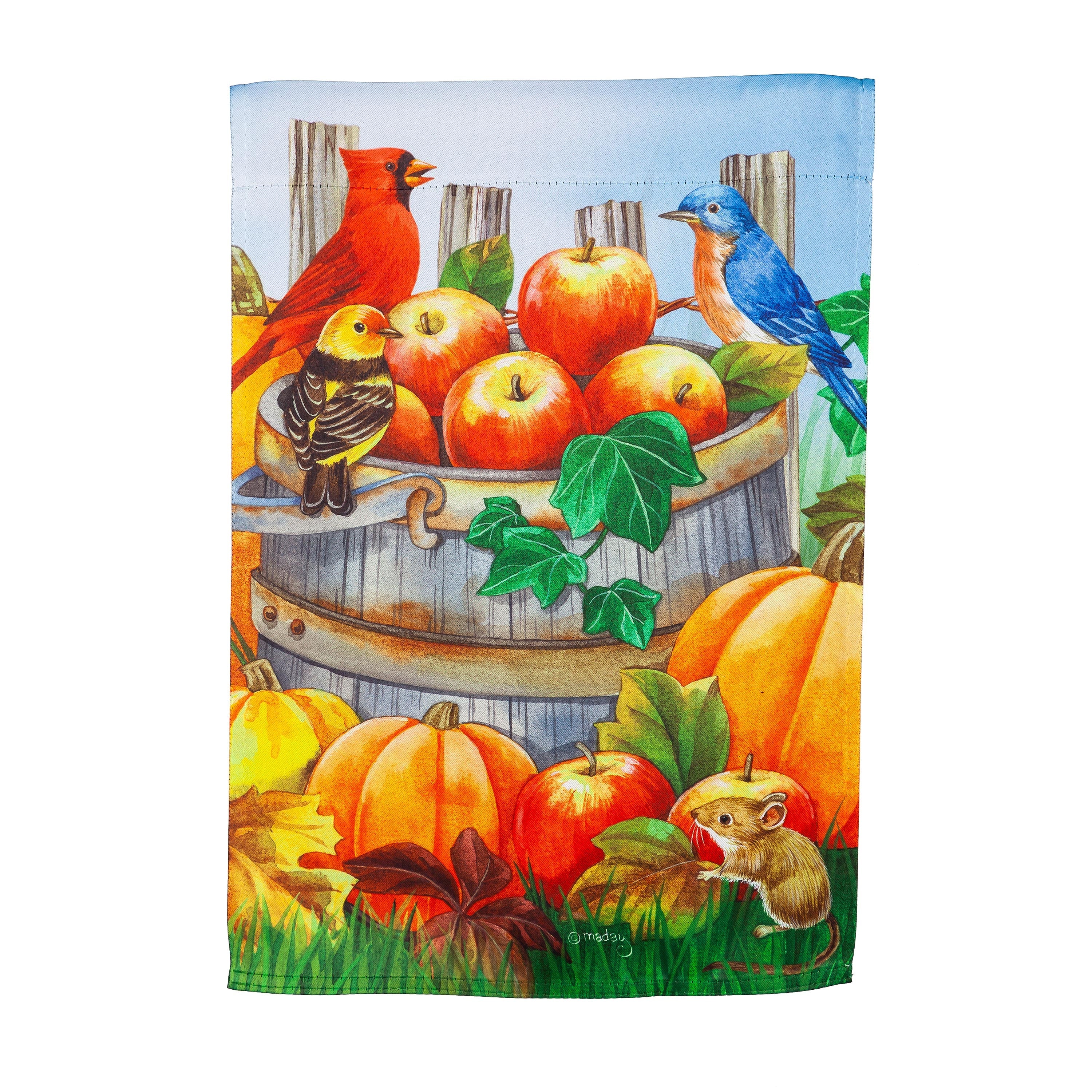 Apples and Pumpkins Garden Suede Flag - Sports Collectibles, Sports Memorabilia, Sports Fan Shop, Sports Gifts