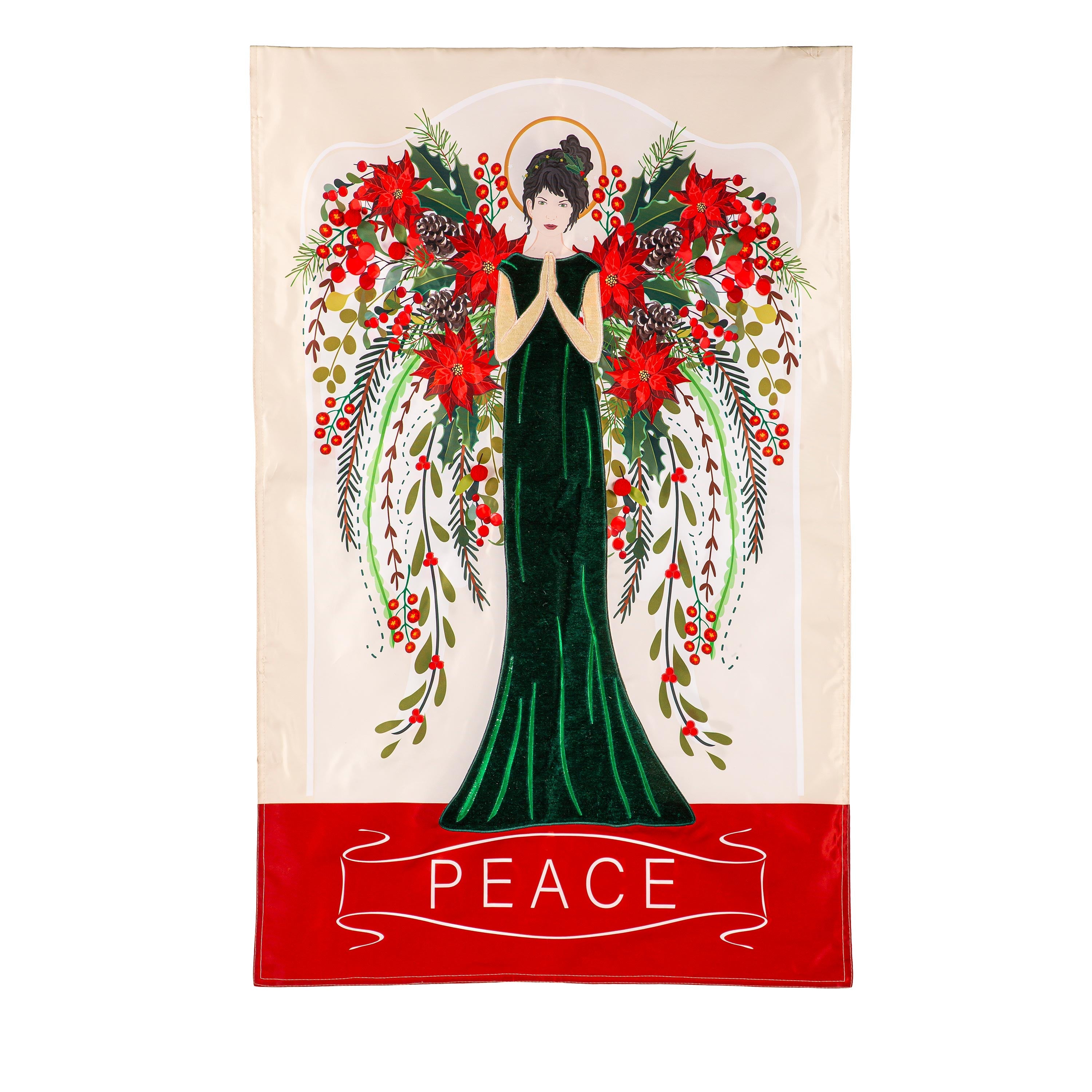 Floral Angel Applique House Flag - Sports Collectibles, Sports Memorabilia, Sports Fan Shop, Sports Gifts