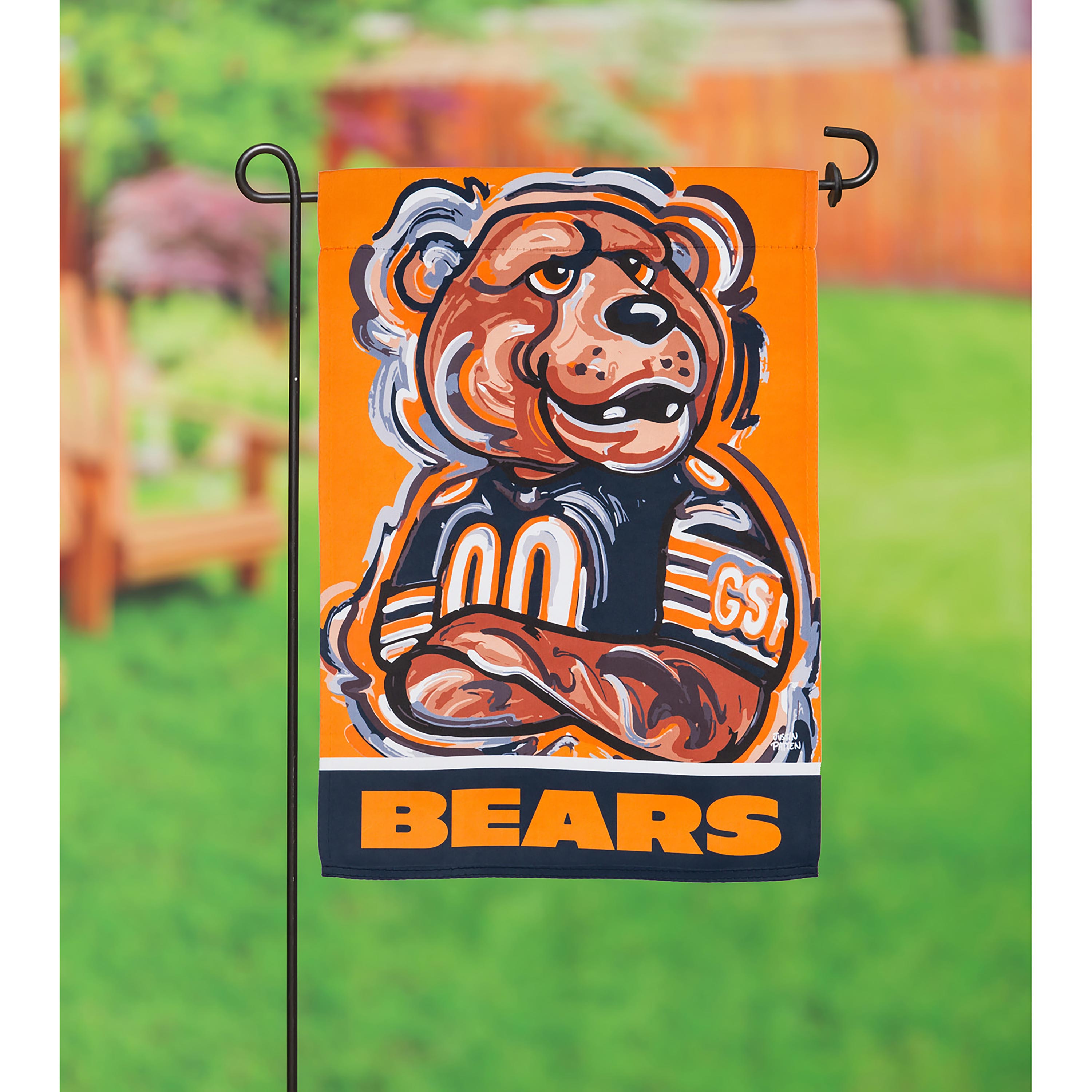 Chicago Bears Justin Patten Suede Garden Flag - Sports Collectibles, Sports Memorabilia, Sports Fan Shop, Sports Gifts