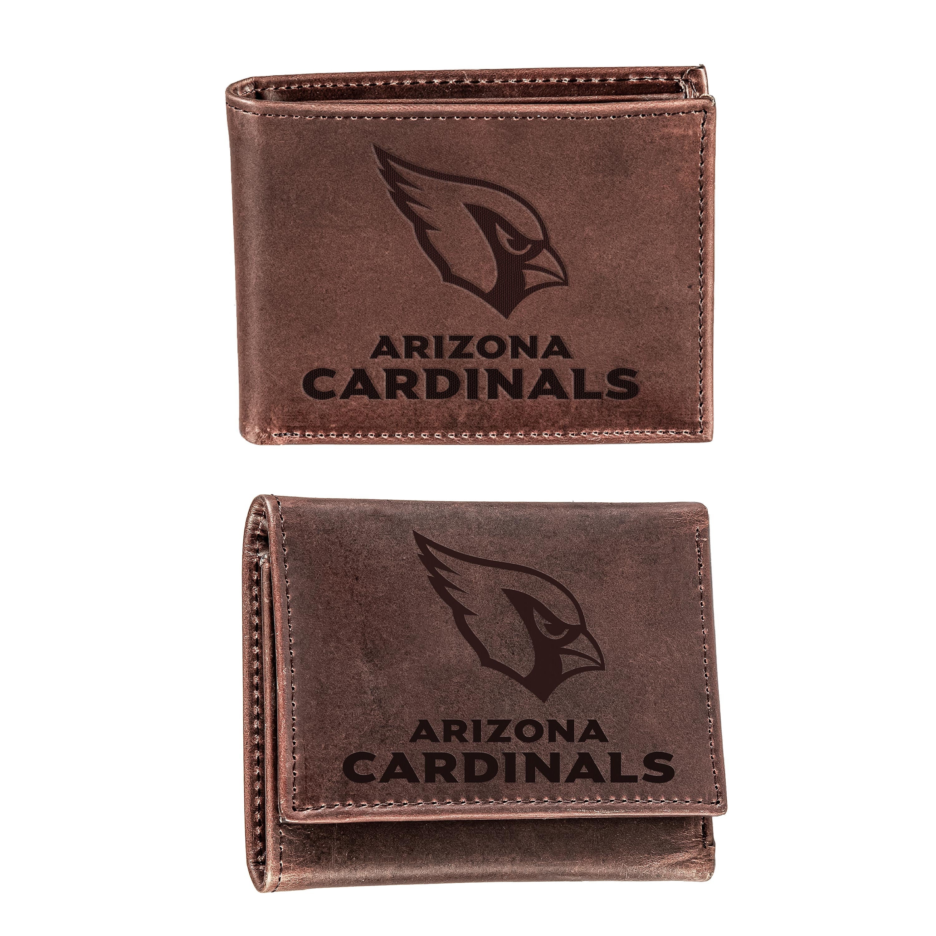 Arizona Cardinals, Bi-Fold and Tri-Fold Wallet Gift Set, Brown - Sports Gifts, Sports Memorabilia, Sports Collectibles, Fan Shop