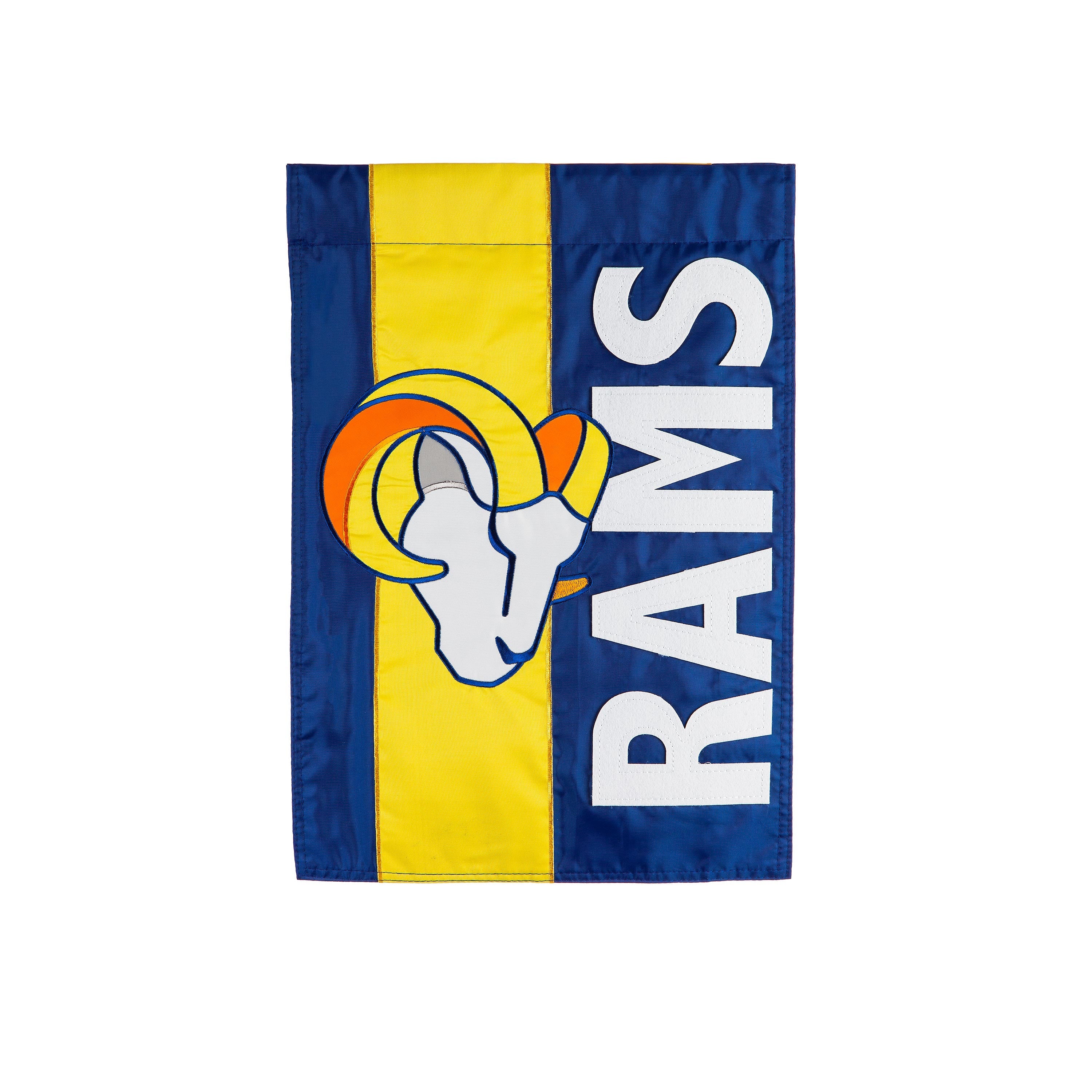 Los Angeles Rams Embellished Garden Flag - Sports Collectibles, Sports Memorabilia, Sports Fan Shop, Sports Gifts