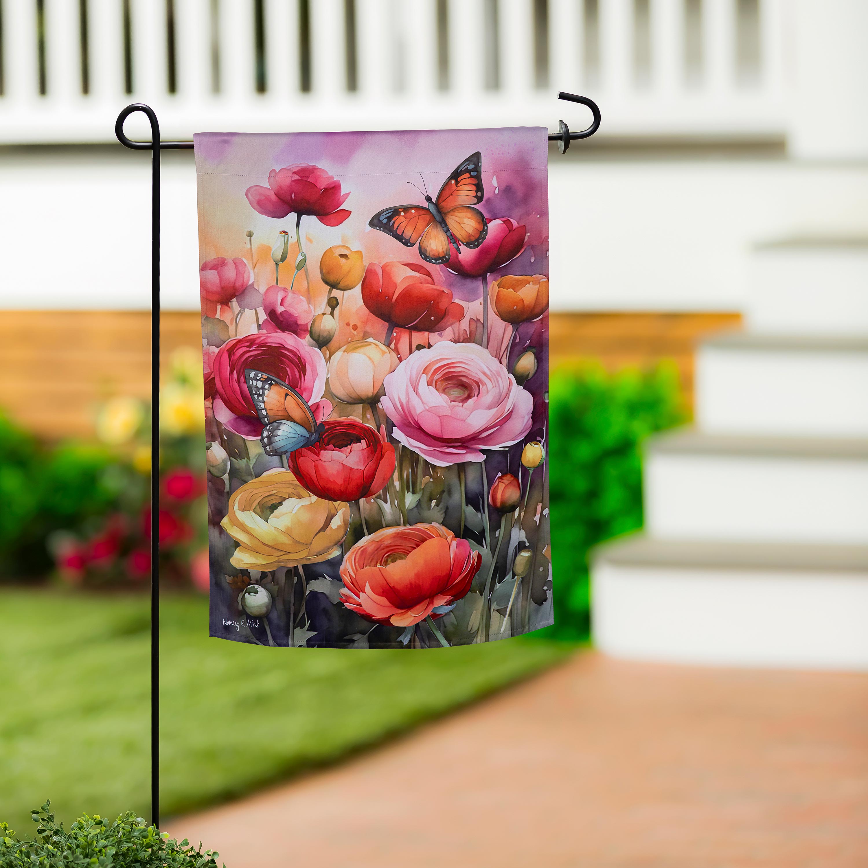 Sunset Garden Suede House Flag - Sports Collectibles, Sports Memorabilia, Sports Fan Shop, Sports Gifts