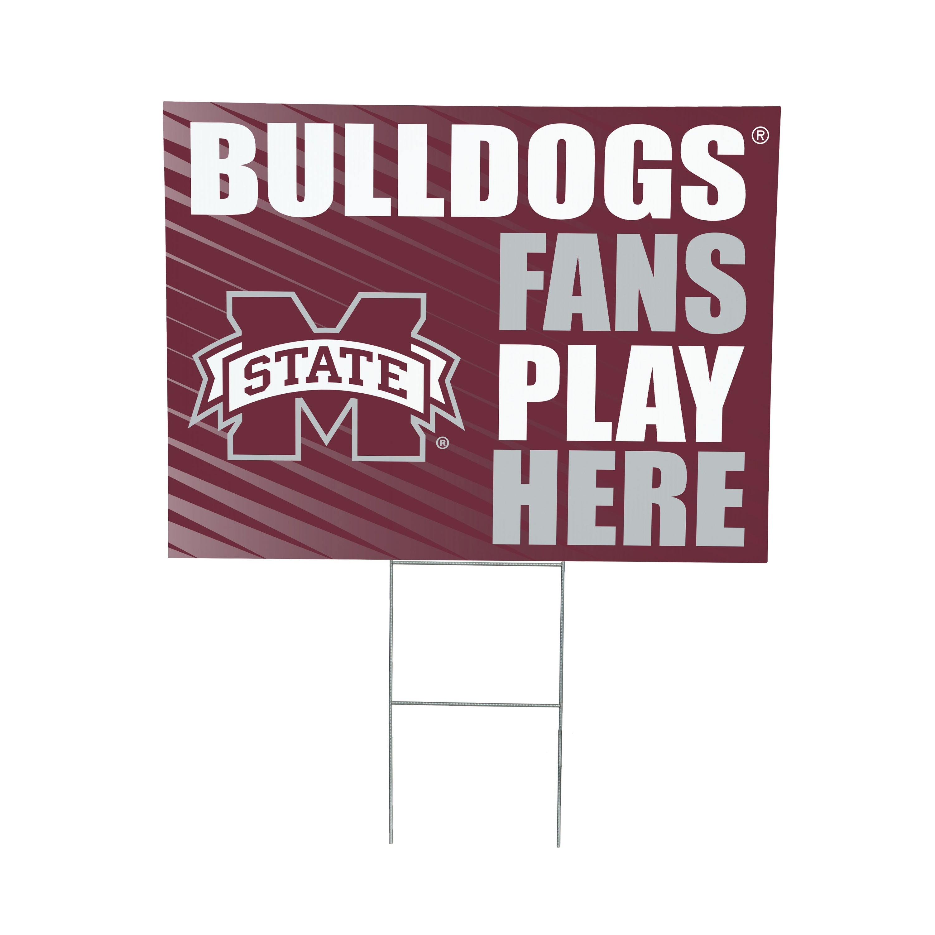 Mississippi State University Coroplast Yard Sign "Fans Play Here"