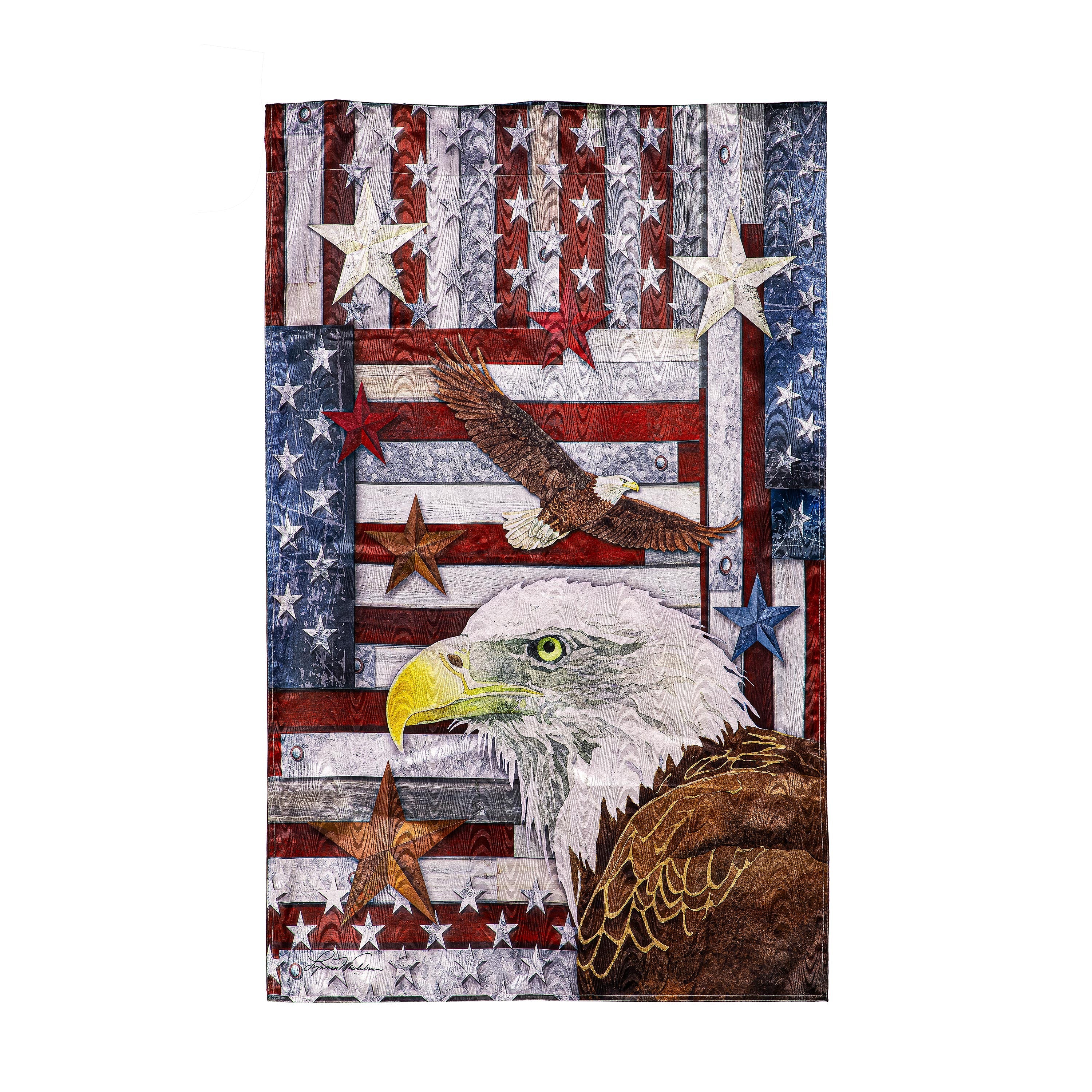 Eagle Moire House Flag - Sports Collectibles, Sports Memorabilia, Sports Fan Shop, Sports Gifts