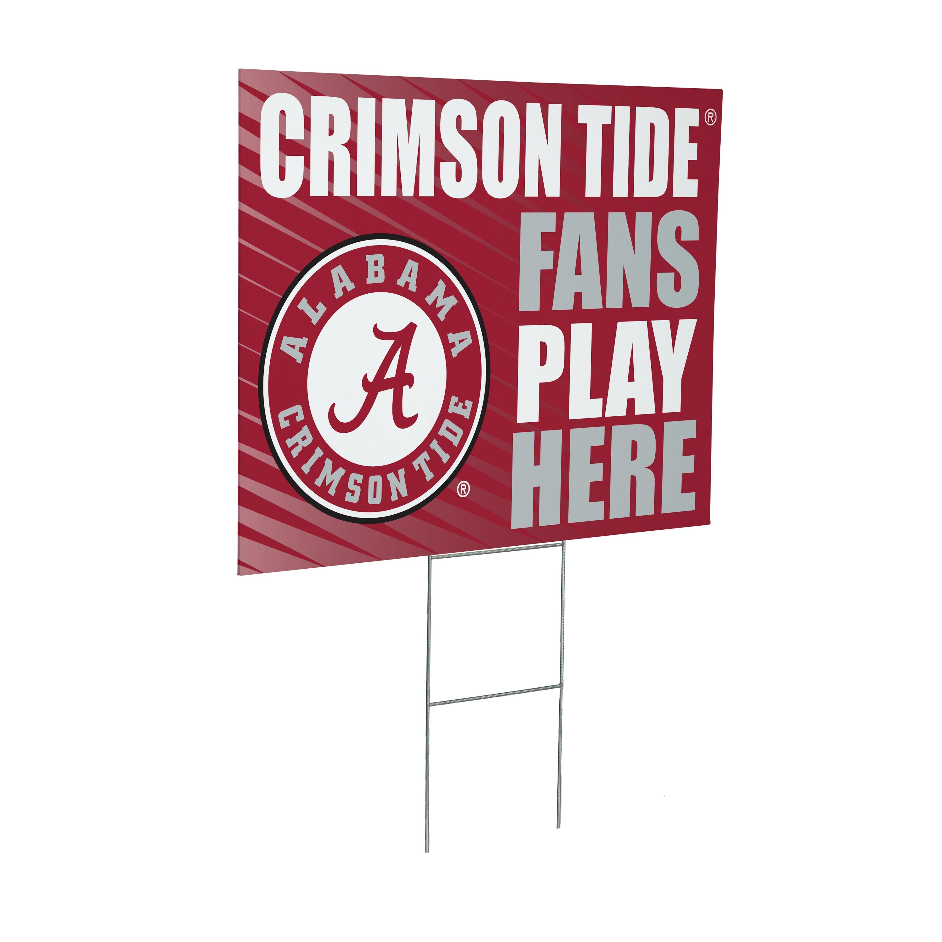 University of Alabama Coroplast Yard Sign "Fans Play Here"