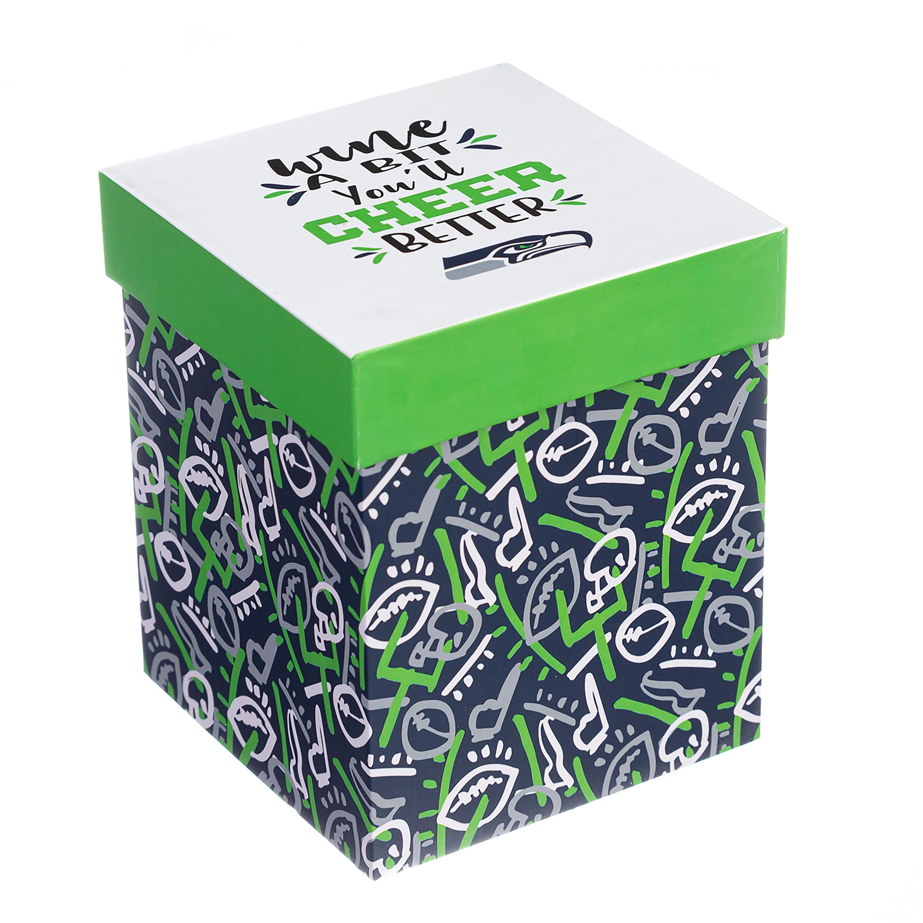 Seattle Seahawks, 17oz Boxed Stemless Wine - Sports Gifts, Sports Memorabilia, Sports Collectibles, Fan Shop