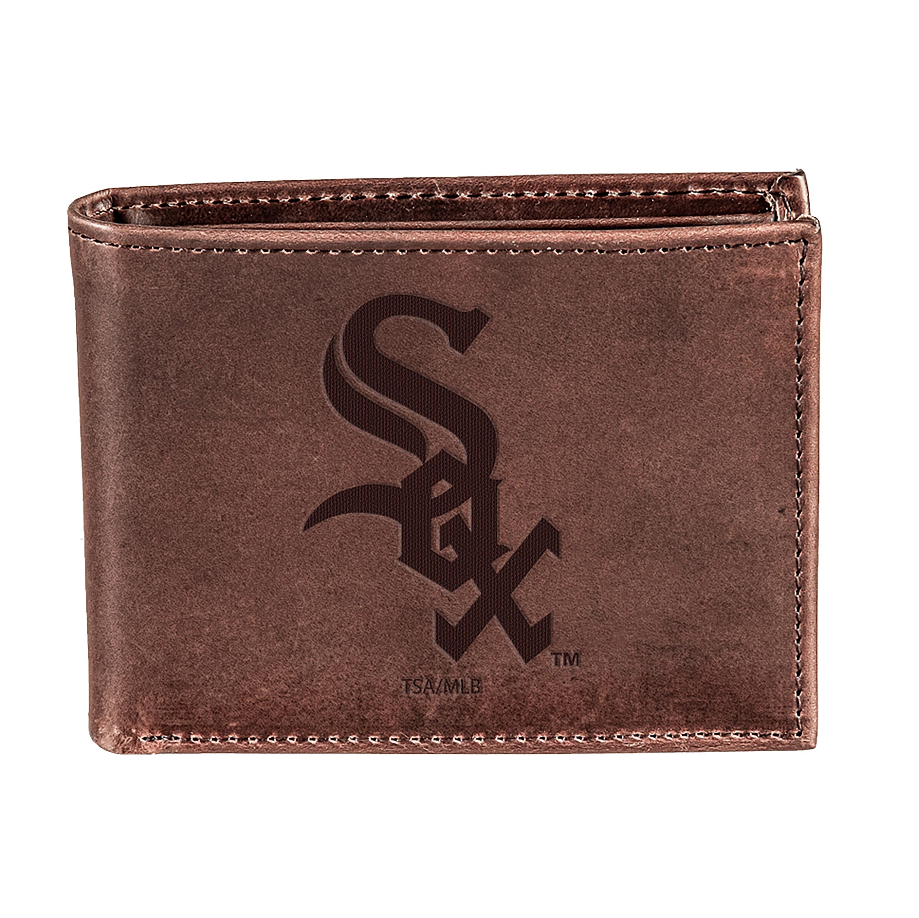 Chicago White Sox Bi-Fold Wallet Brown 100% Genuine Leather - Sports Gifts, Sports Memorabilia, Sports Collectibles, Fan Shop