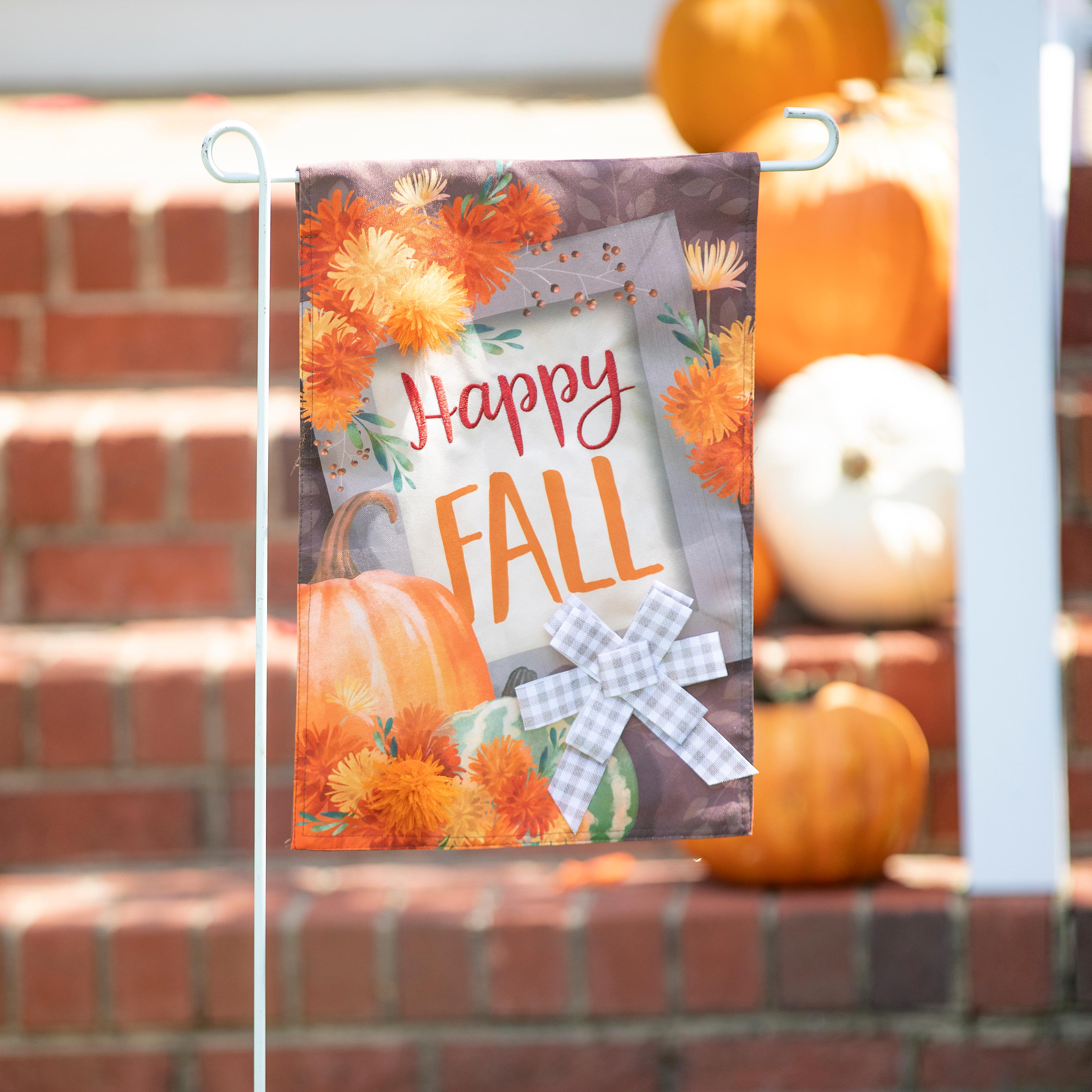 Happy Fall Frame Garden Linen Flag - Sports Collectibles, Sports Memorabilia, Sports Fan Shop, Sports Gifts