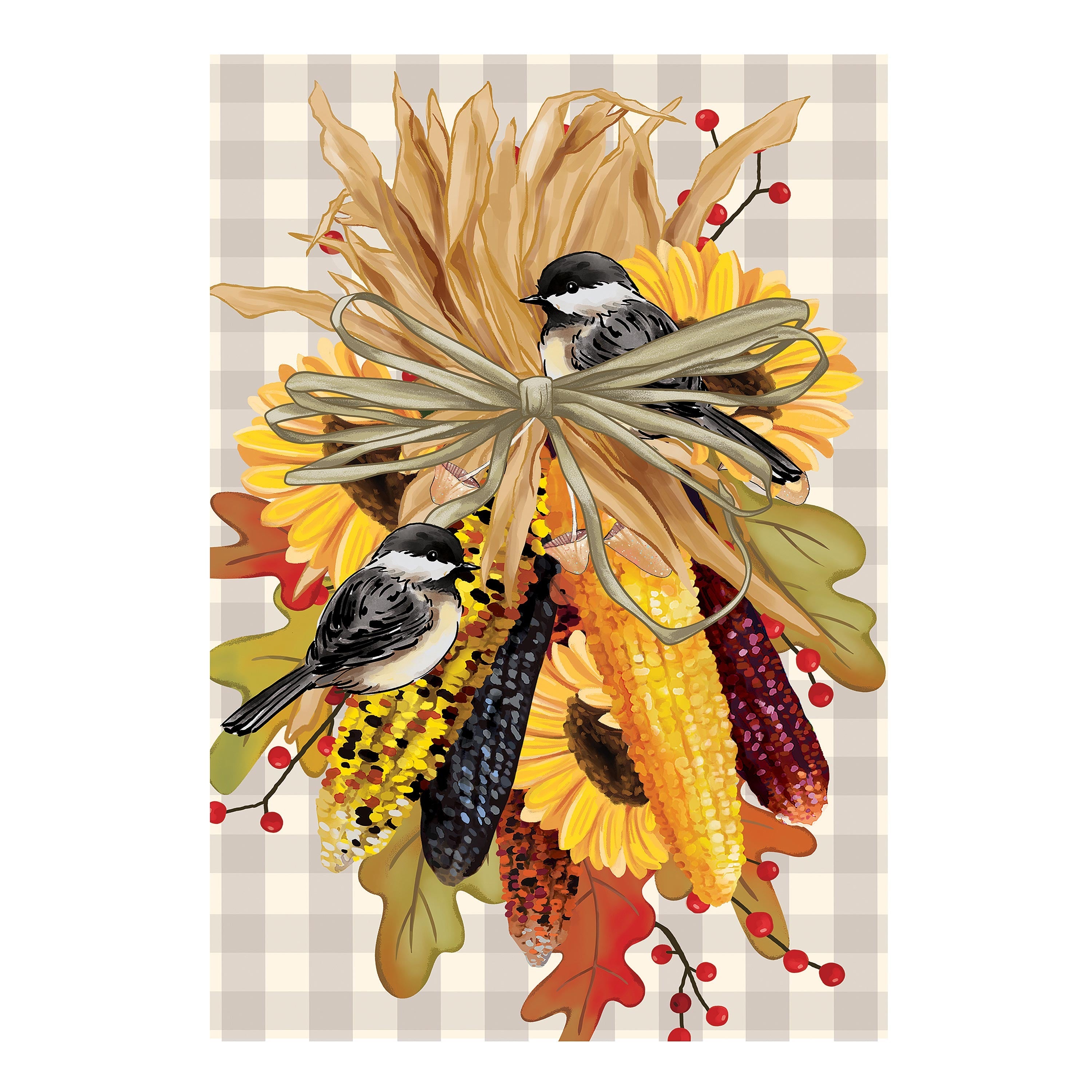 Ornamental Corn Burlap House Flag - Sports Gifts, Sports Memorabilia, Sports Collectibles, Fan Shop