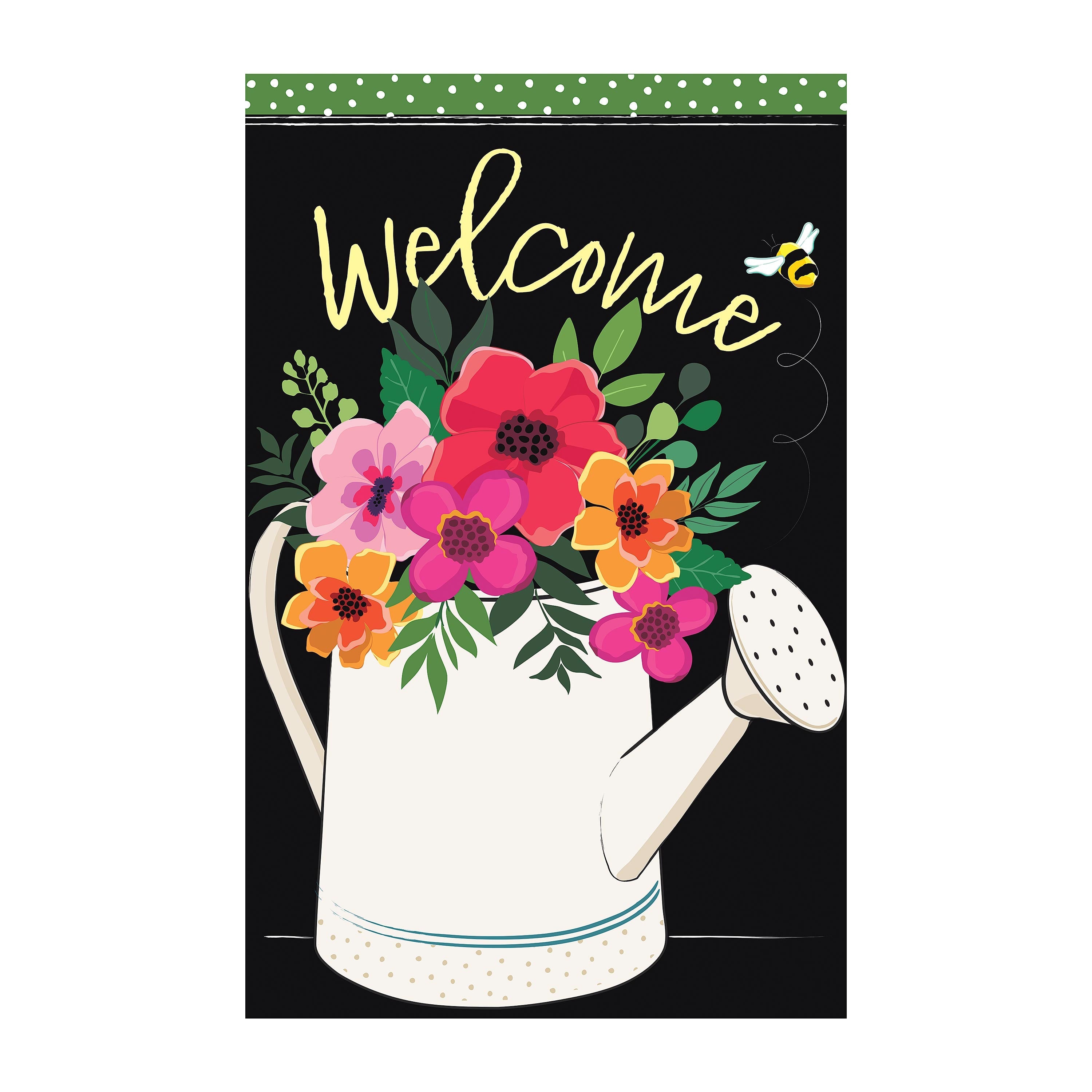 Watering Can Welcome Burlap Garden Flag - Sports Collectibles, Sports Memorabilia, Sports Fan Shop, Sports Gifts