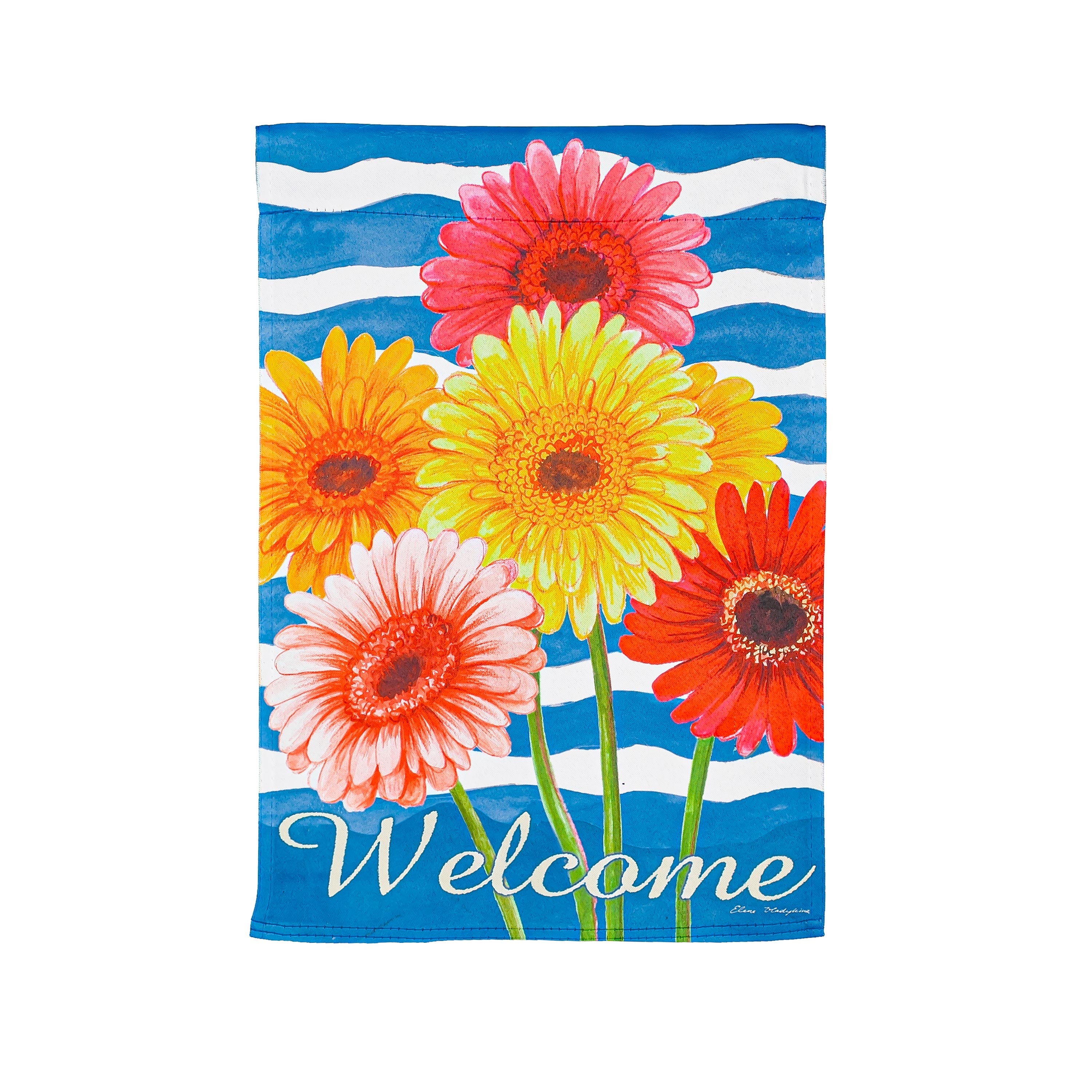 Spring Gerbera Bouquet Garden Suede Flag - Sports Collectibles, Sports Memorabilia, Sports Fan Shop, Sports Gifts