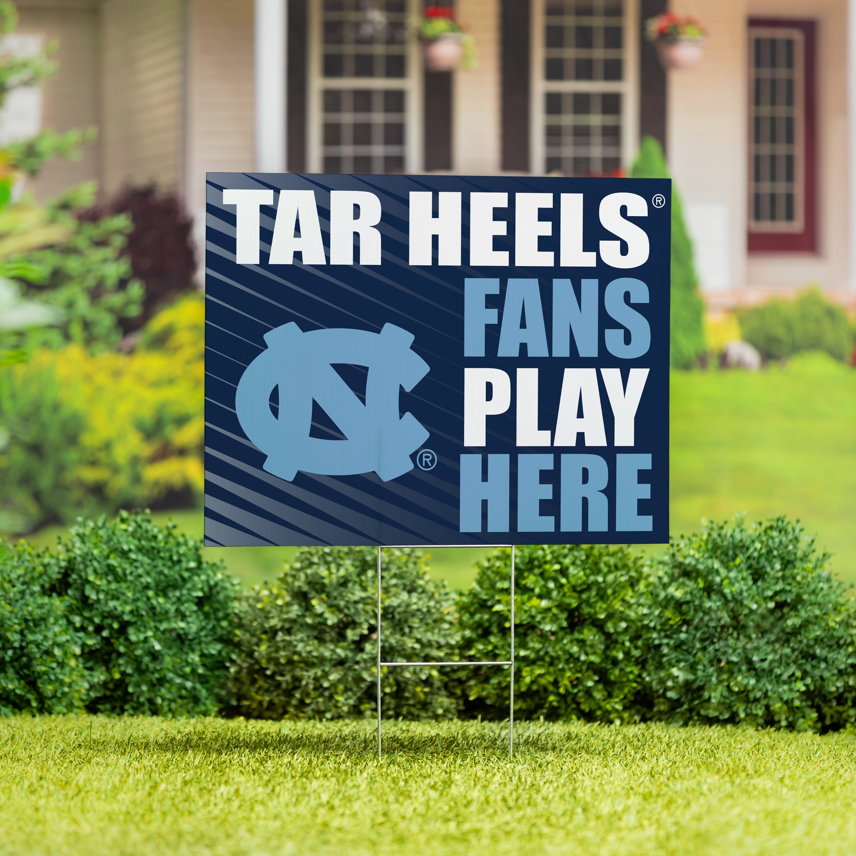 University of North Carolina Coroplast Yard Sign "Fans Play Here" - Sports Collectibles, Sports Memorabilia, Sports Fan Shop, Sports Gifts