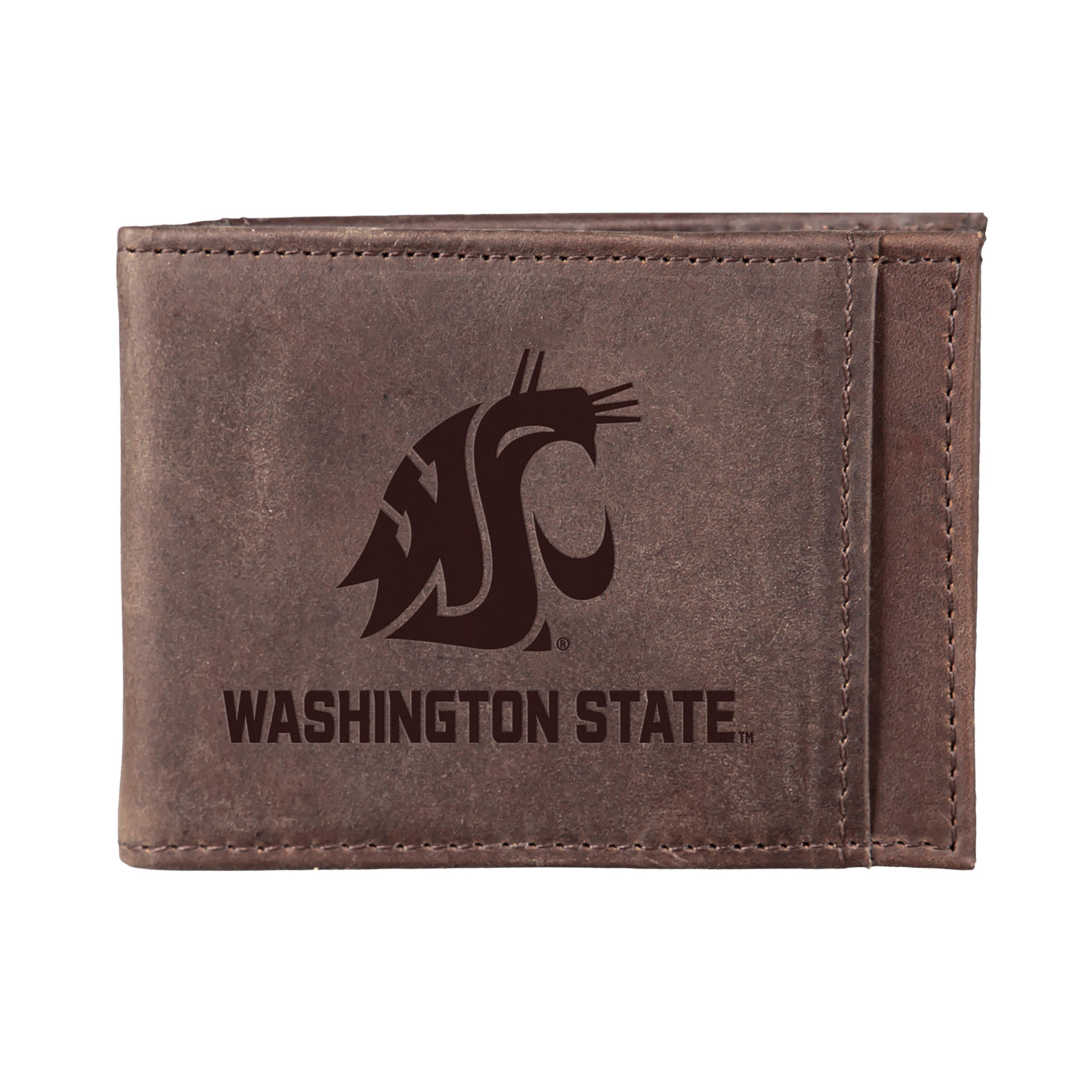 Front Pocket Wallet w/ RFID Blocking, Washington State University, Brown - Sports Collectibles, Sports Memorabilia, Sports Fan Shop, Sports Gifts