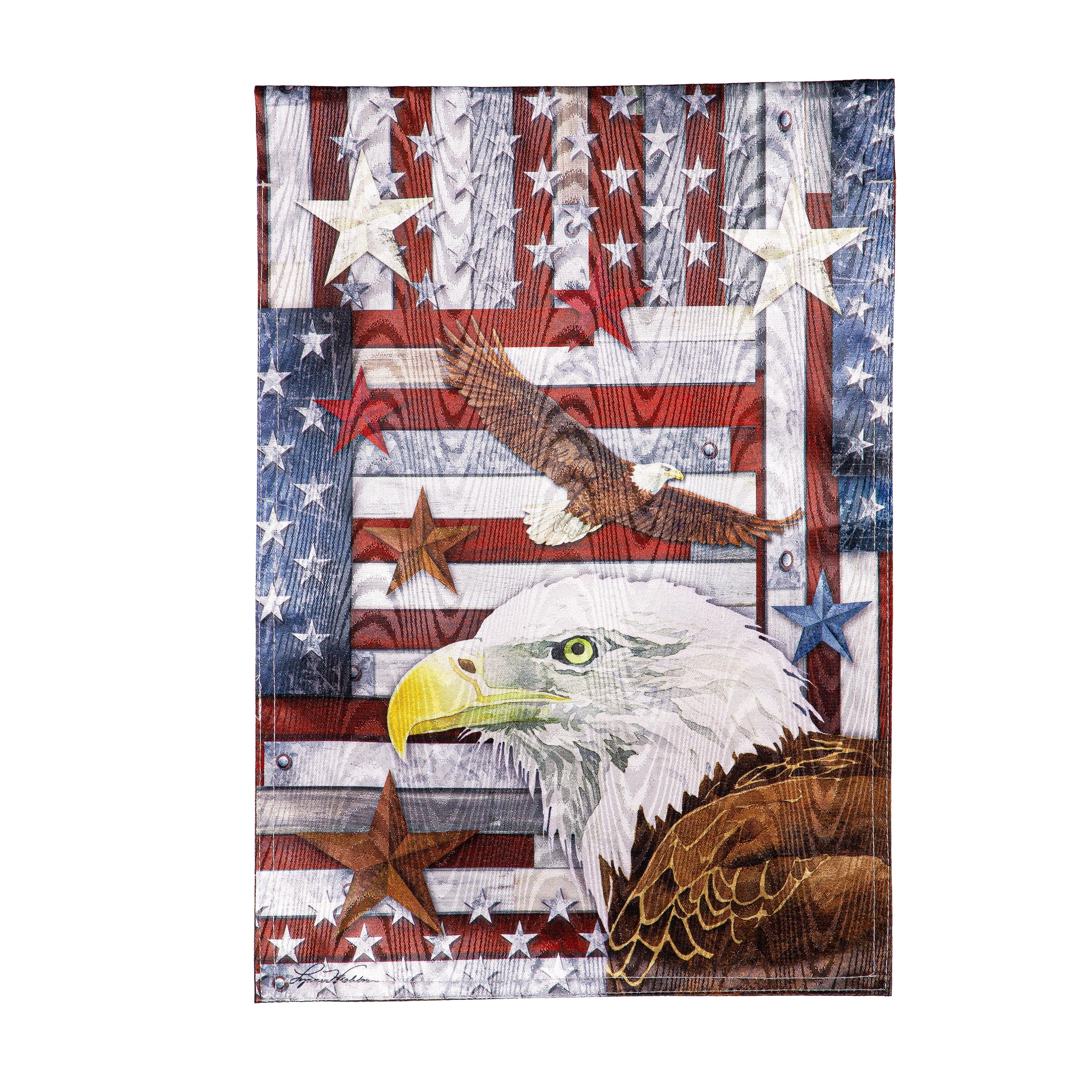 Eagle Moire Garden Flag - Sports Collectibles, Sports Memorabilia, Sports Fan Shop, Sports Gifts