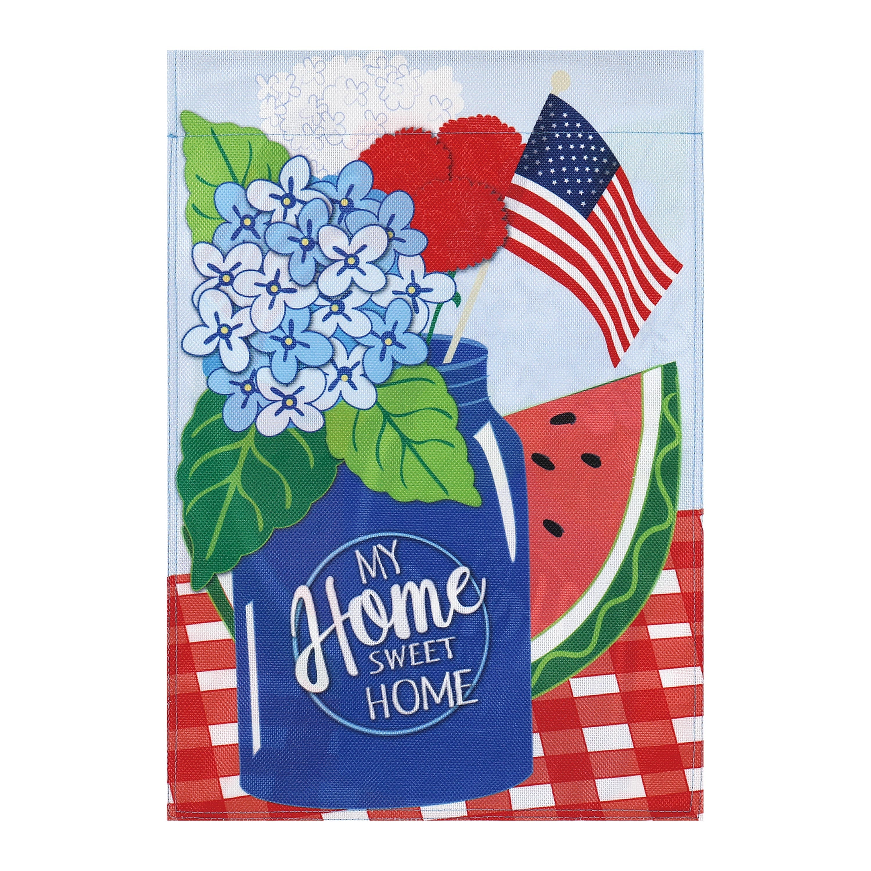 My Home Sweet Home House Burlap Flag - Sports Collectibles, Sports Memorabilia, Sports Fan Shop, Sports Gifts