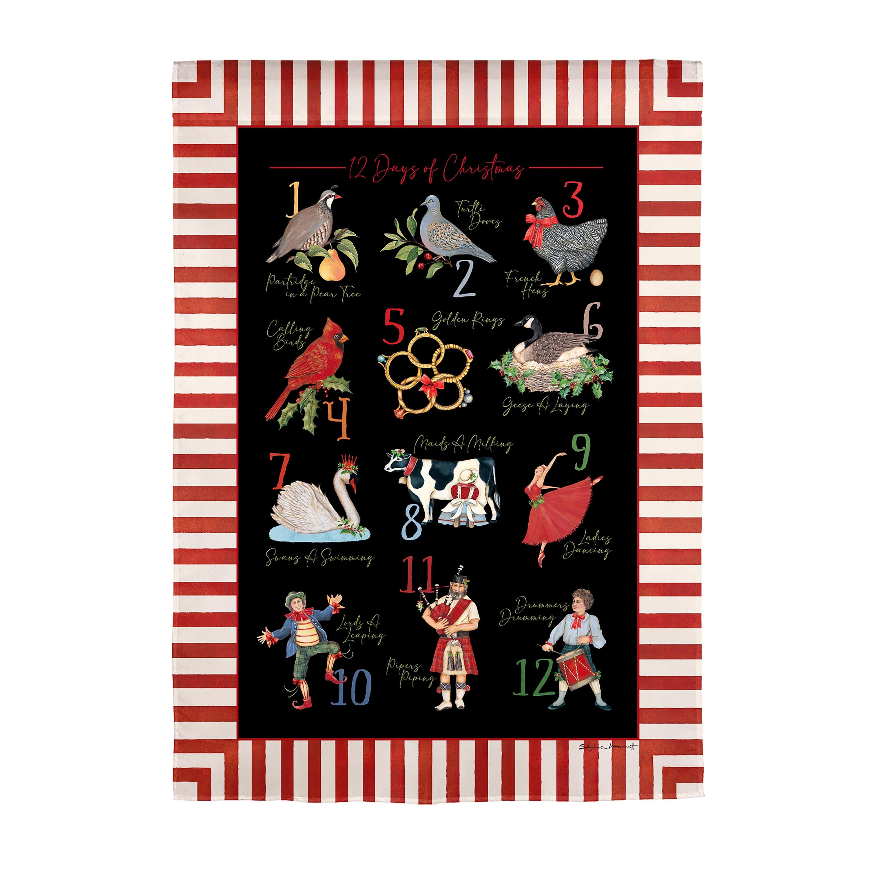 Holiday Count Down Suede Garden Flag - Sports Gifts, Sports Memorabilia, Sports Collectibles, Fan Shop