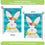 Easter Bunny Garden Burlap Flag - Sports Collectibles, Sports Memorabilia, Sports Fan Shop, Sports Gifts