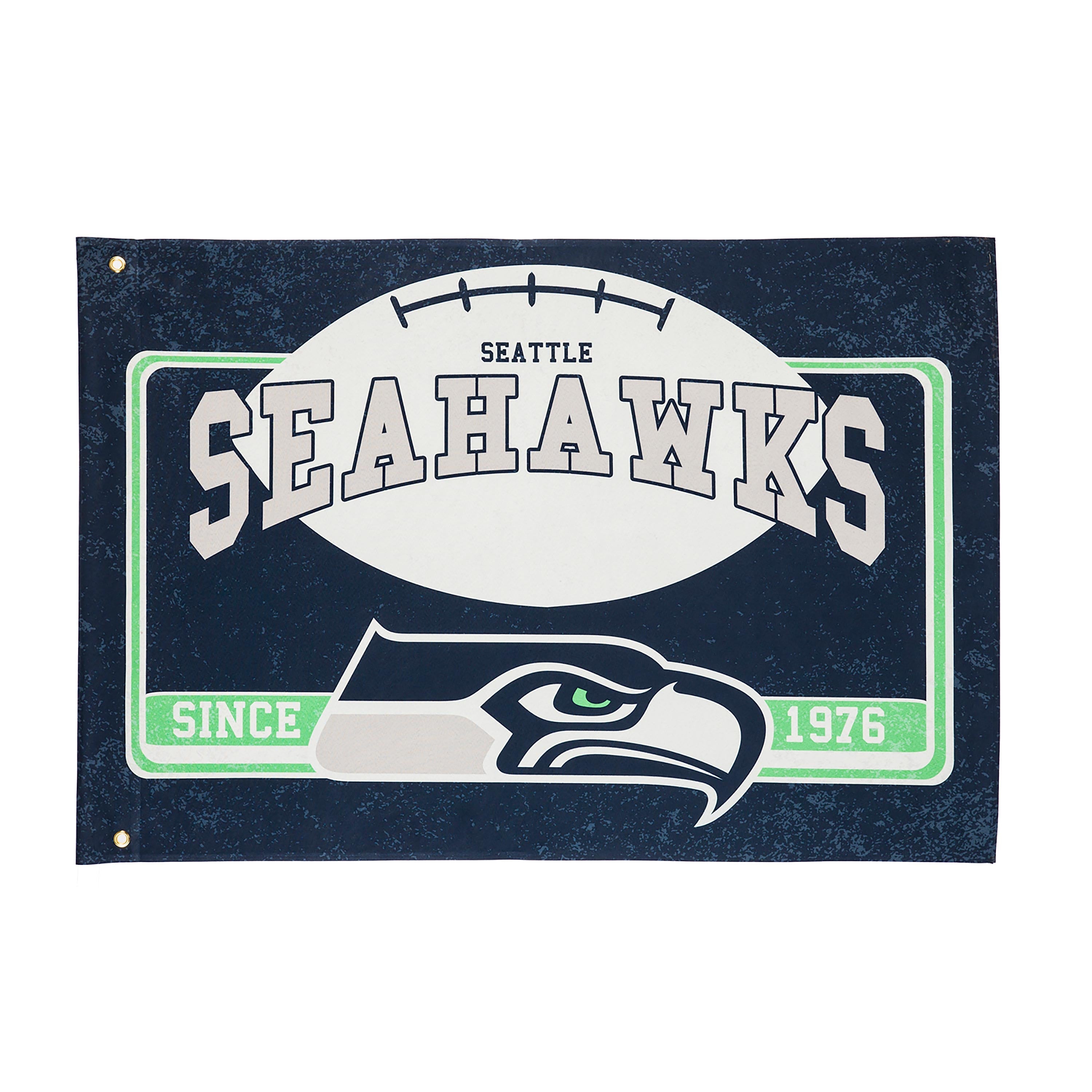 Seattle Seahawks, Linen Estate Flag - Sports Collectibles, Sports Memorabilia, Sports Fan Shop, Sports Gifts