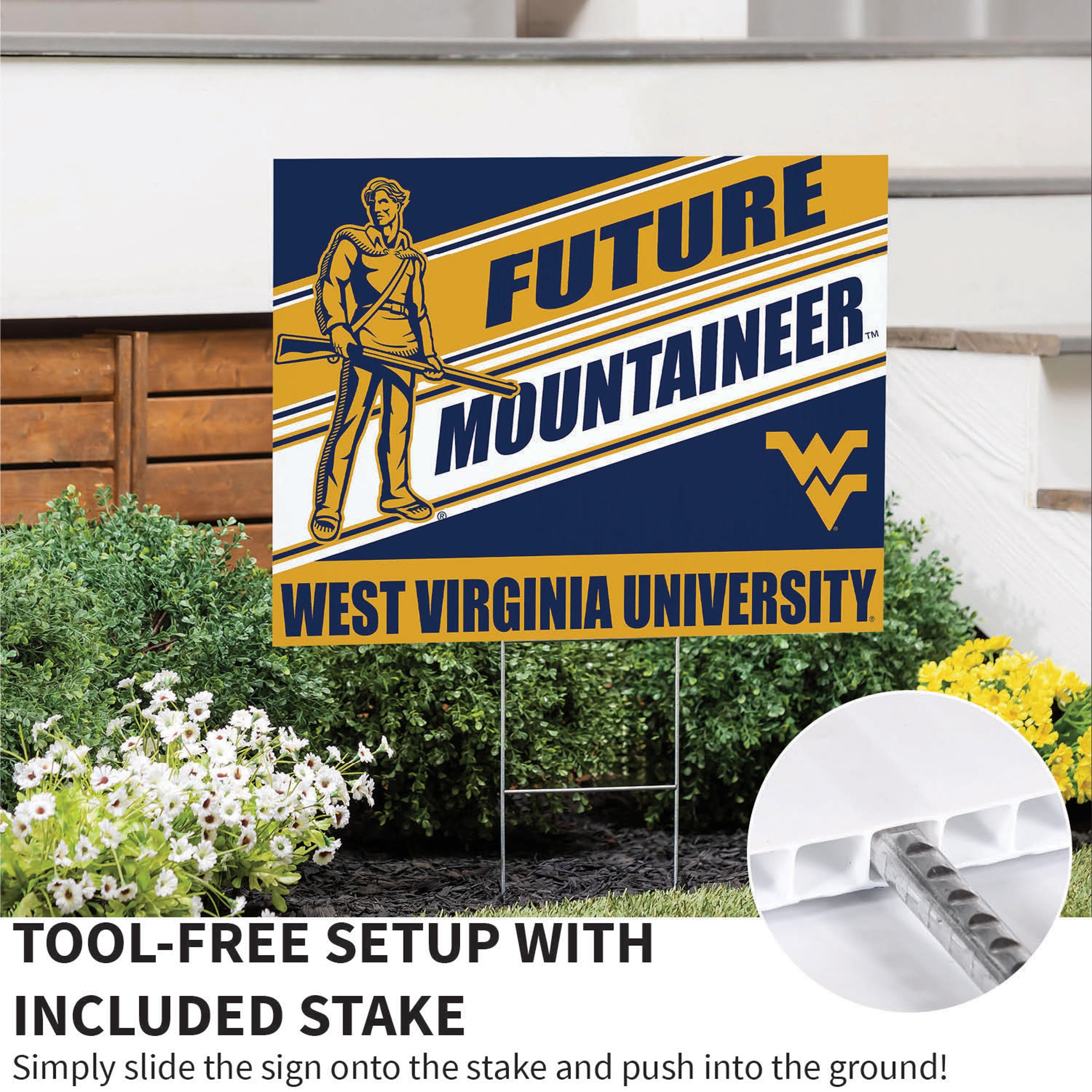 West Virginia University Coroplast Yard Sign, Future Student - Sports Collectibles, Sports Memorabilia, Sports Fan Shop, Sports Gifts