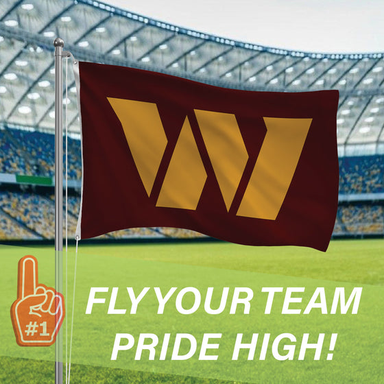 3'x5' Single Sided Flag w/ 2 Grommets, Washington Commanders - Sports Gifts, Sports Memorabilia, Sports Collectibles, Fan Shop
