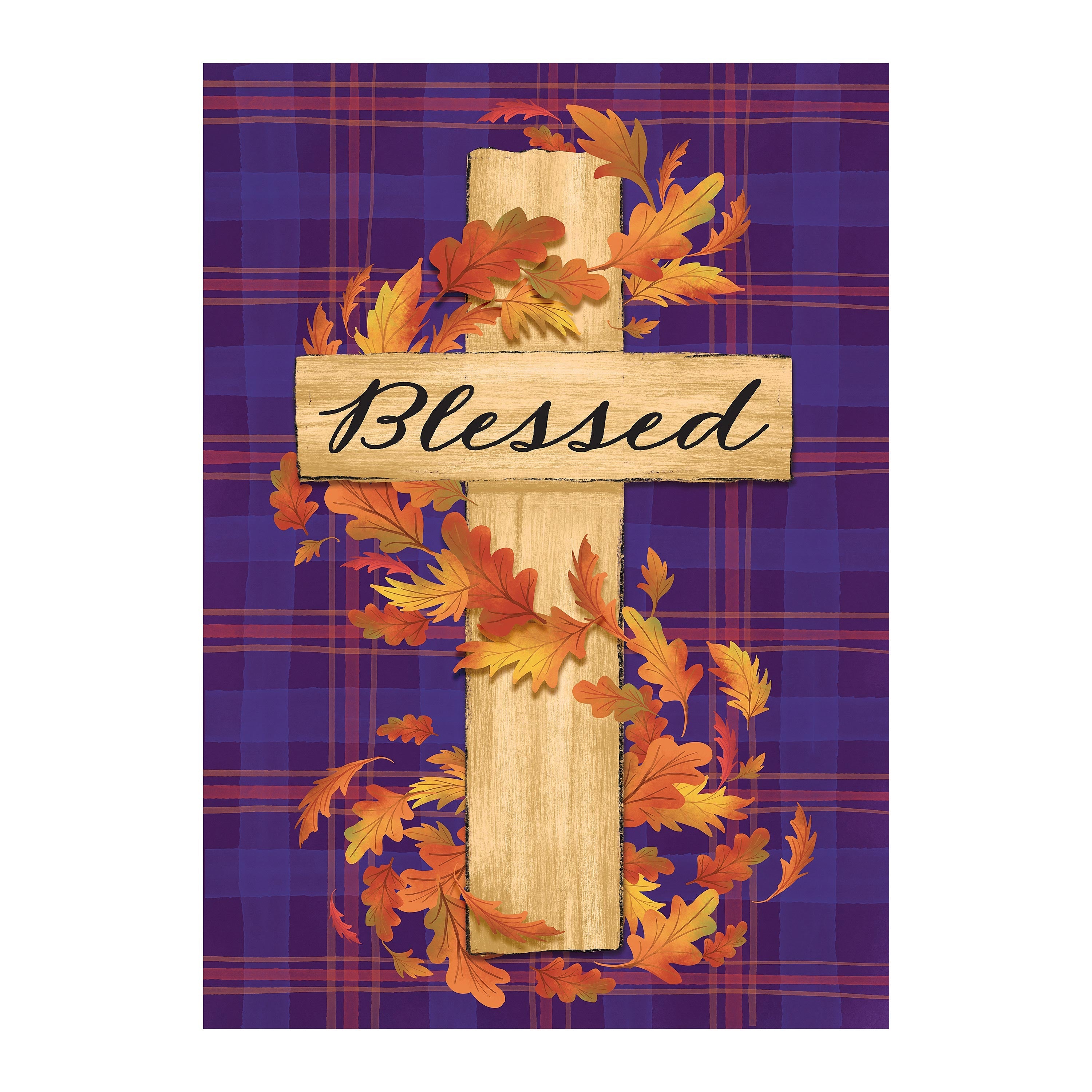 Blessed Cross Burlap Garden Flag - Sports Collectibles, Sports Memorabilia, Sports Fan Shop, Sports Gifts